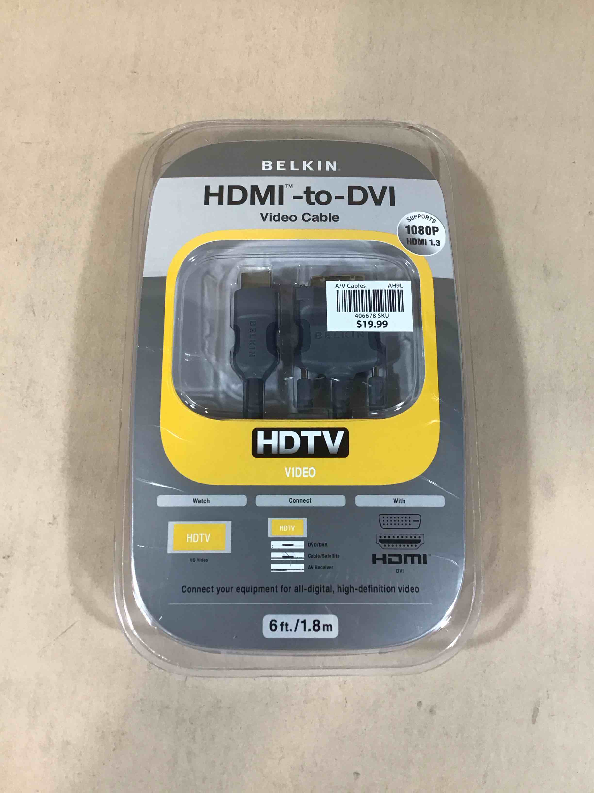 Condition photo showing New/Like New for belkin hdmi to dvi-d cable