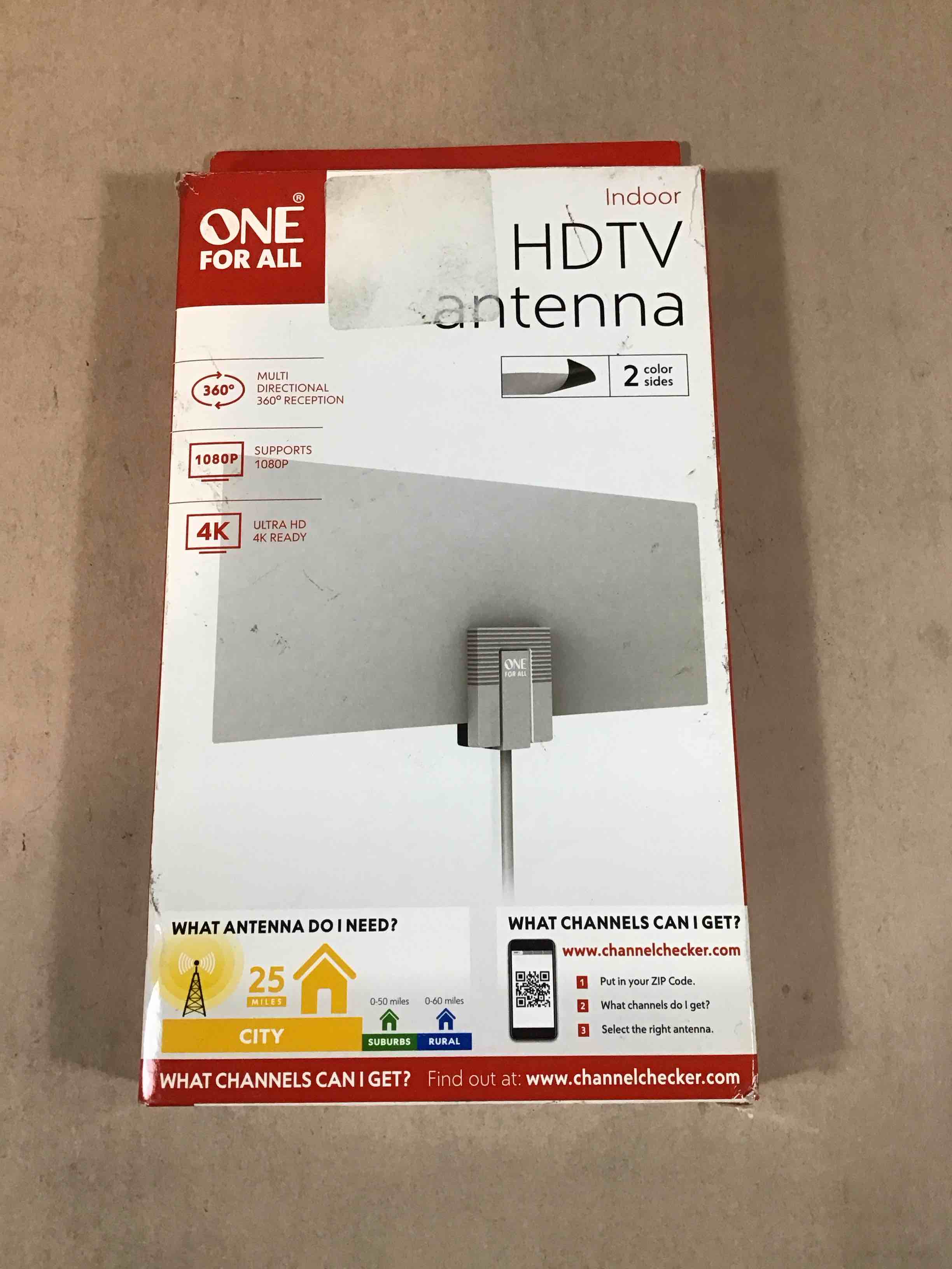 Condition photo showing Good Condition for one for all 14503 indoor flat hdtv antenna