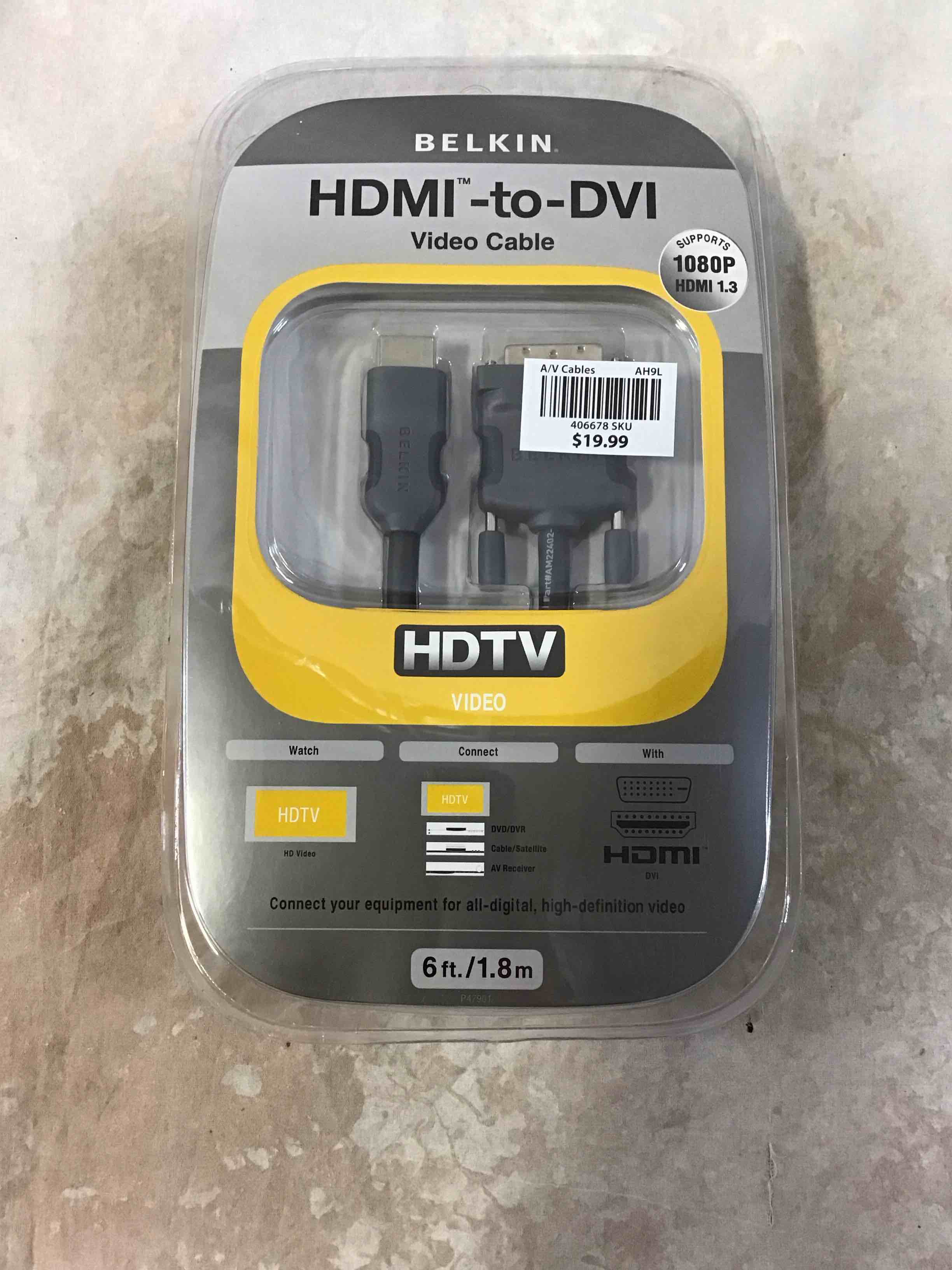 Condition photo showing New/Like New for belkin hdmi to dvi-d cable