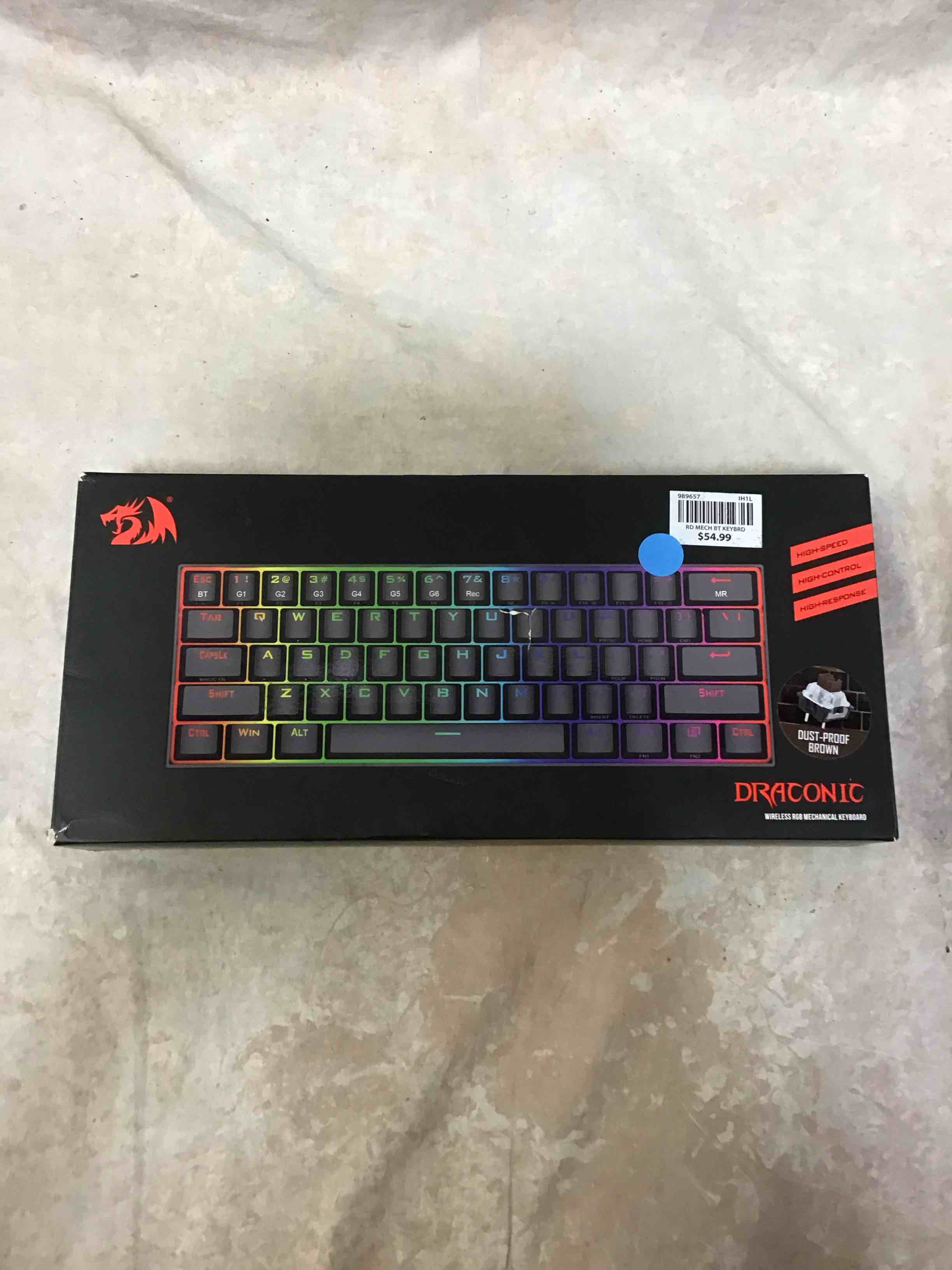 Condition photo showing Good Condition for redragon k530 pro draconic 60% wireless rgb mechanical keyboard, bluetooth/2.4ghz/wired 3-mode 61 keys compact gaming keyboard w/100% hot-swap socket, free-mod plate mounted pcb & tactile brown switch (b084jr4g5f)