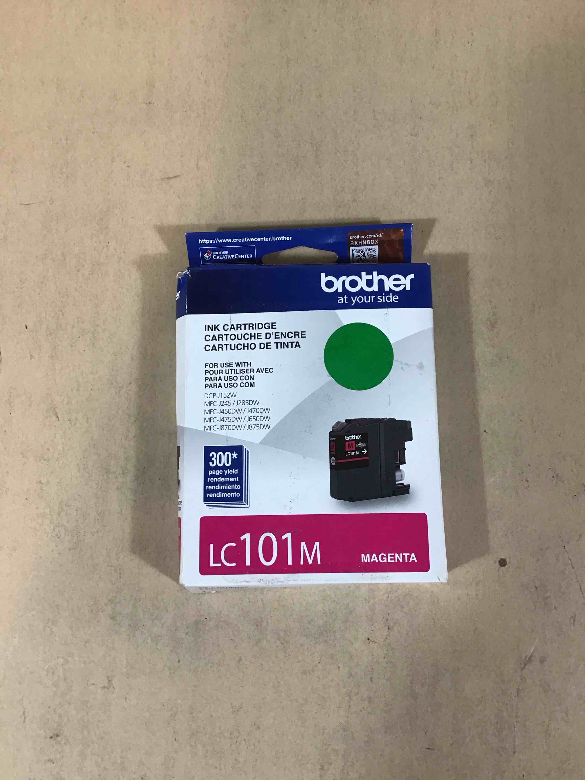 brother genuine standard yield magenta ink cartridge, lc101m, replacement black ink, page yield up to 300 pages