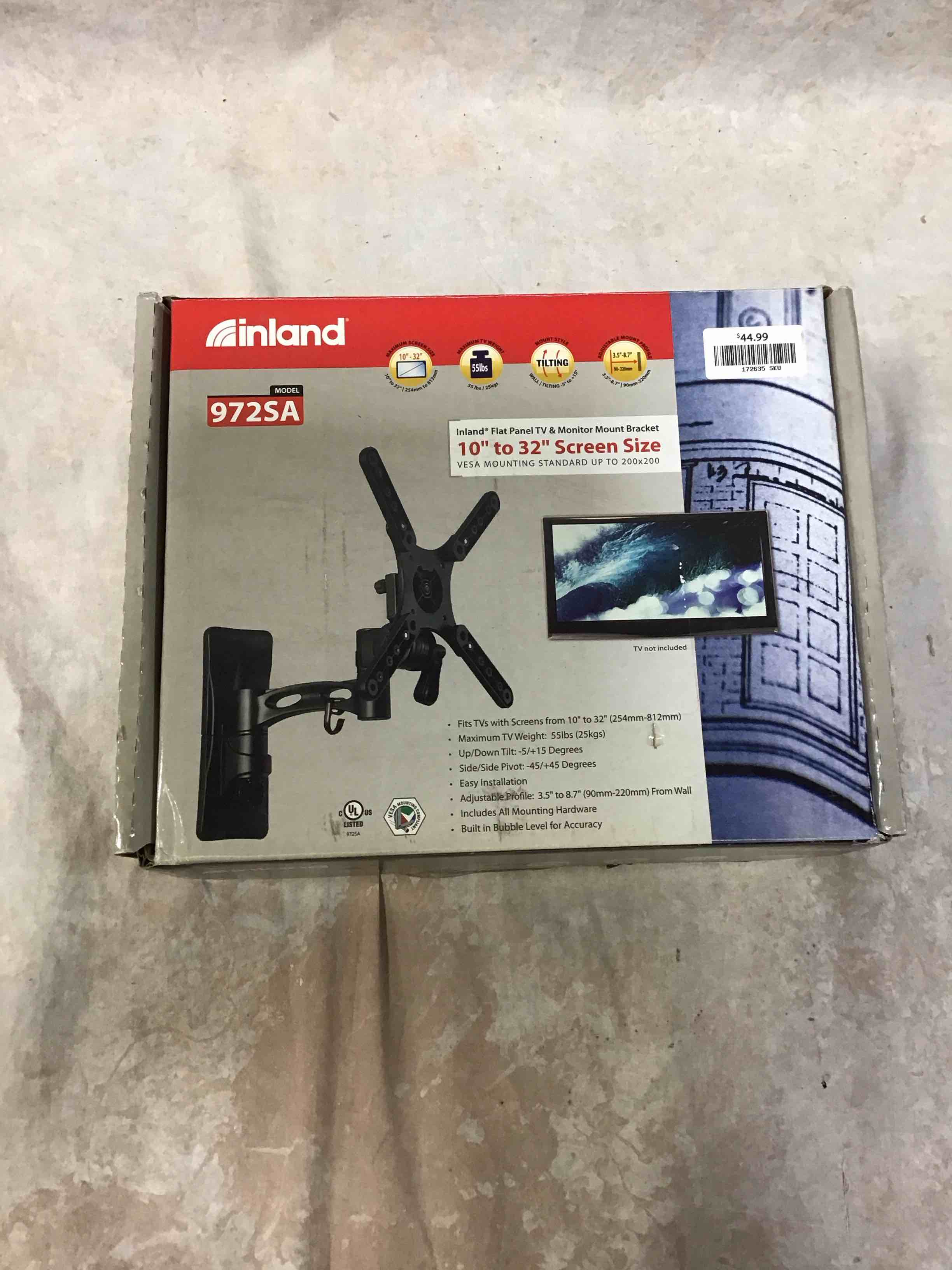 inland 10-32” monitor mount
