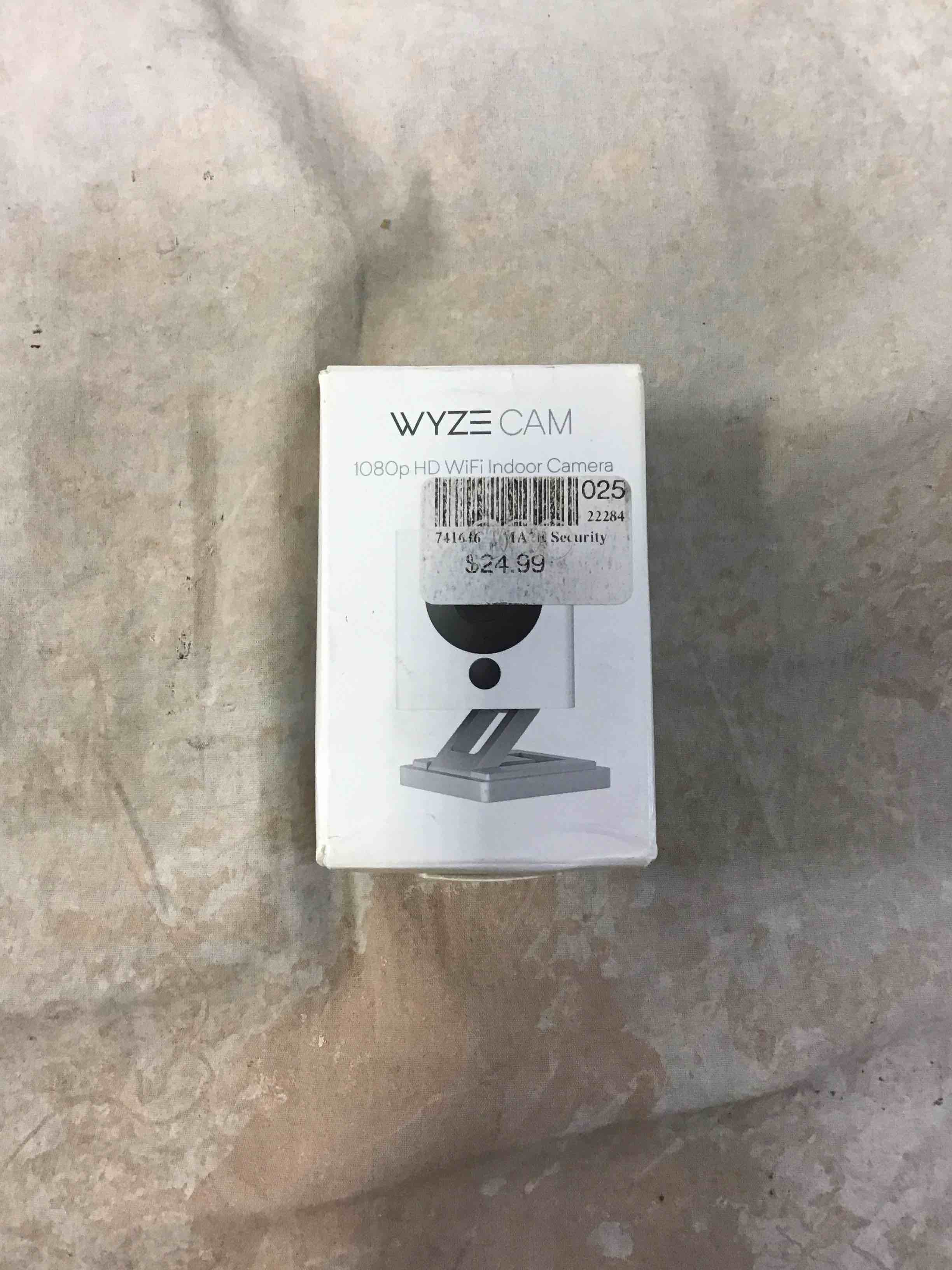 wyze cam 1080p hd indoor wireless smart home security camera with night vision, 2-way audio, works with alexa & the google assistant, one pack, white