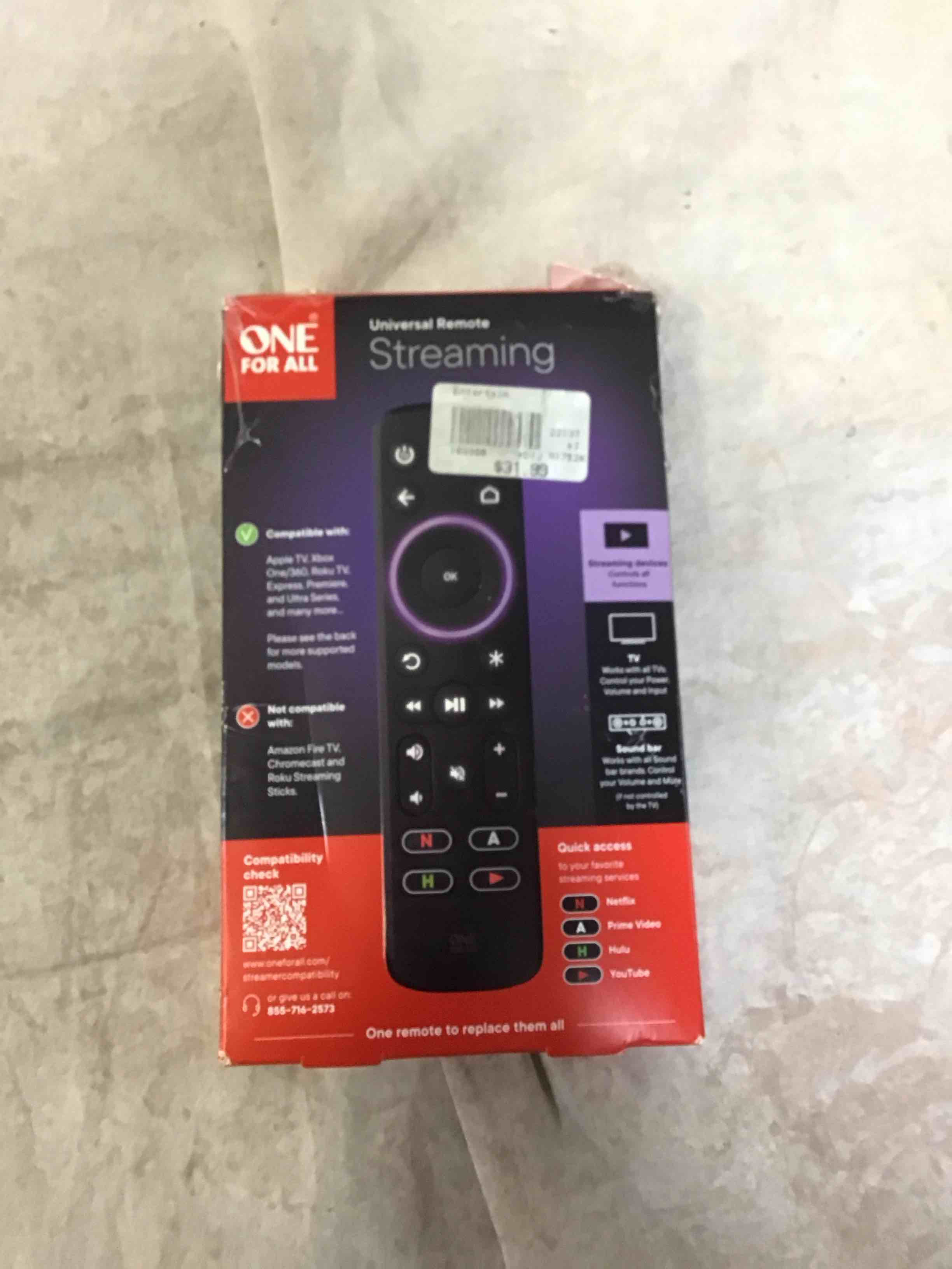 one for all - streamer remote - black