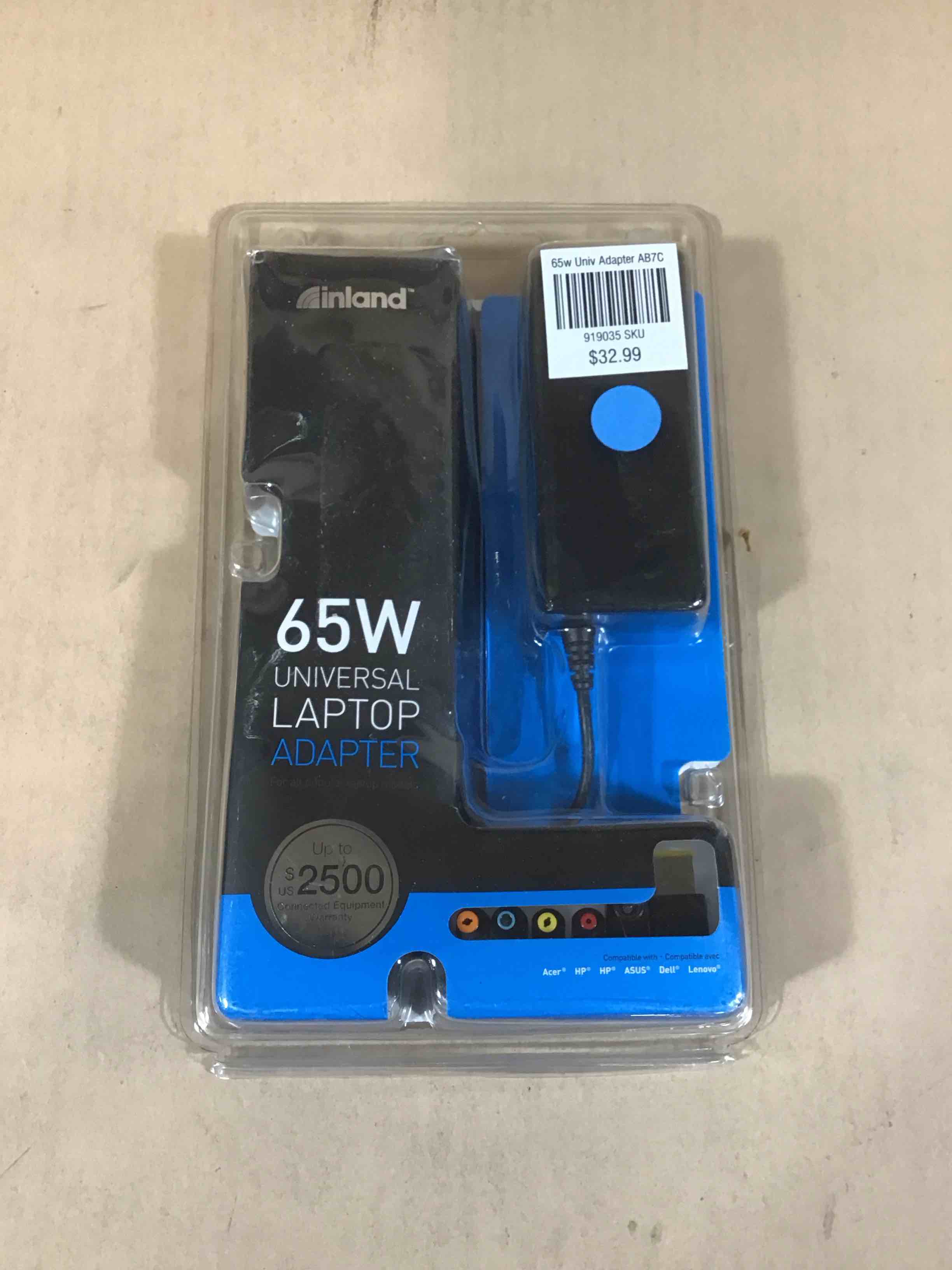 inland 65w universal laptop adapter