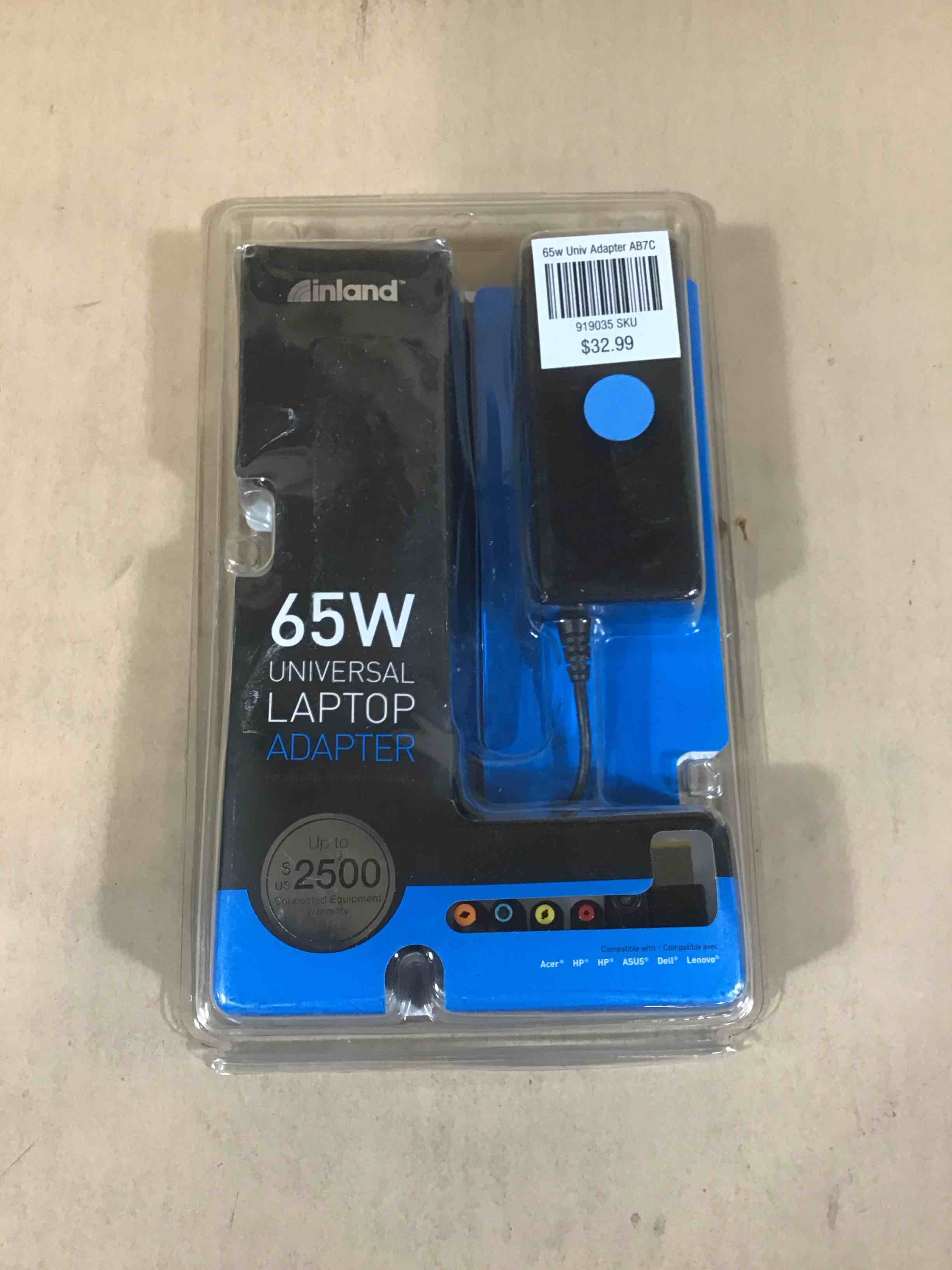 Condition photo showing Good Condition for inland 65w universal laptop adapter