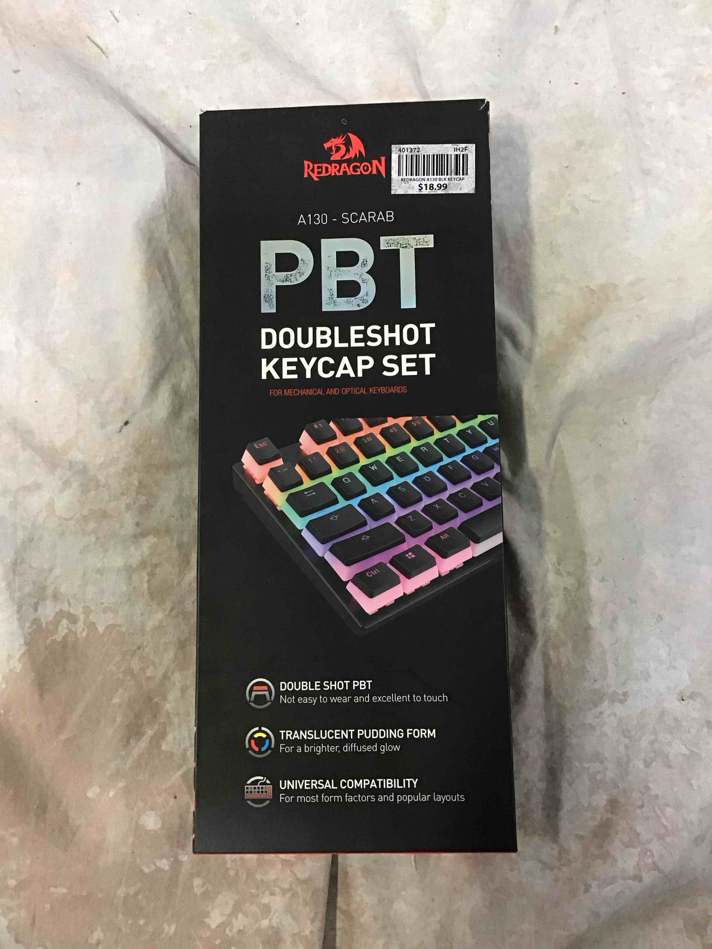 redragon pbt doubleshot keycap set