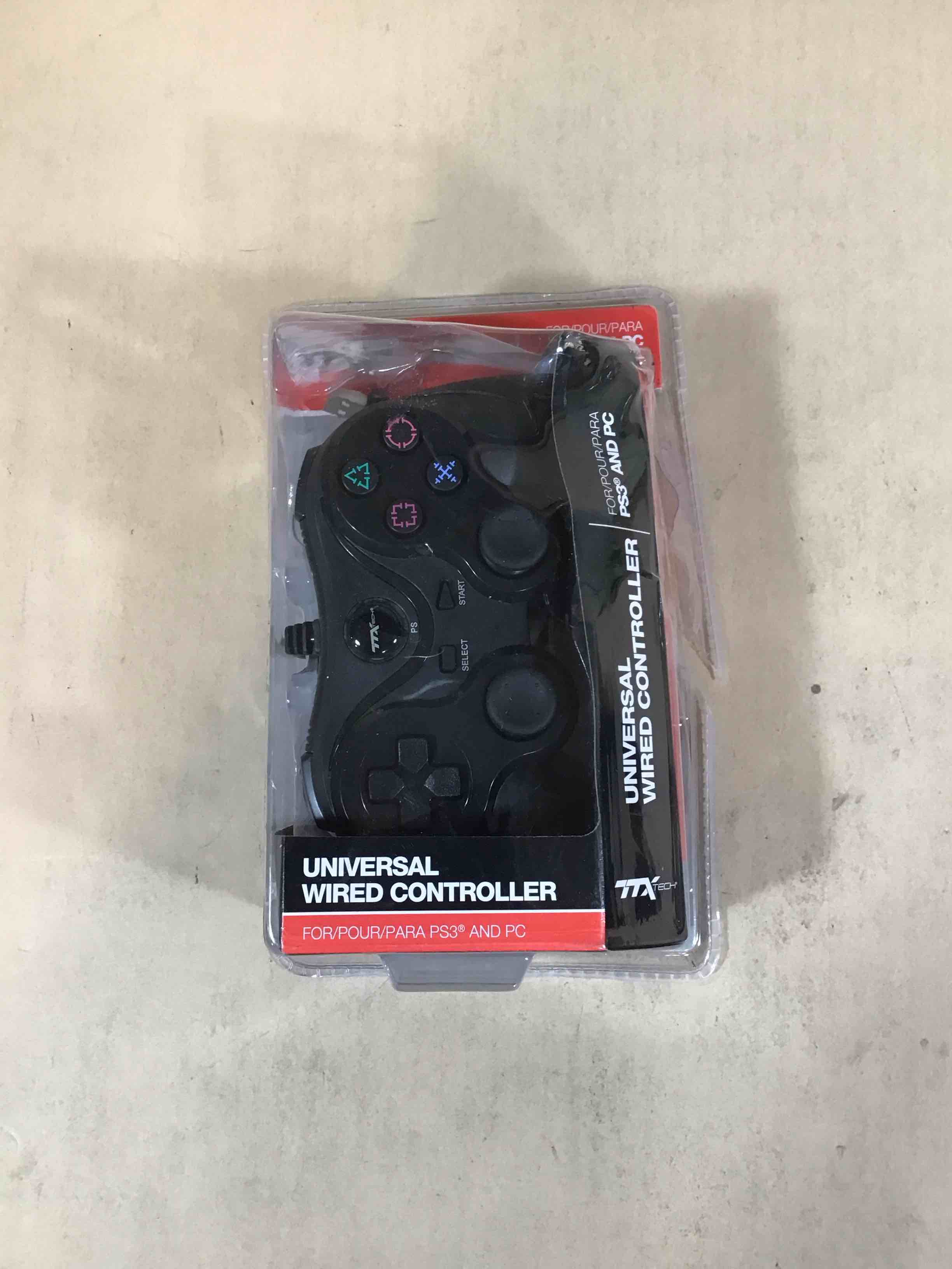 ps3/pc black usb wired controller ttx tech
