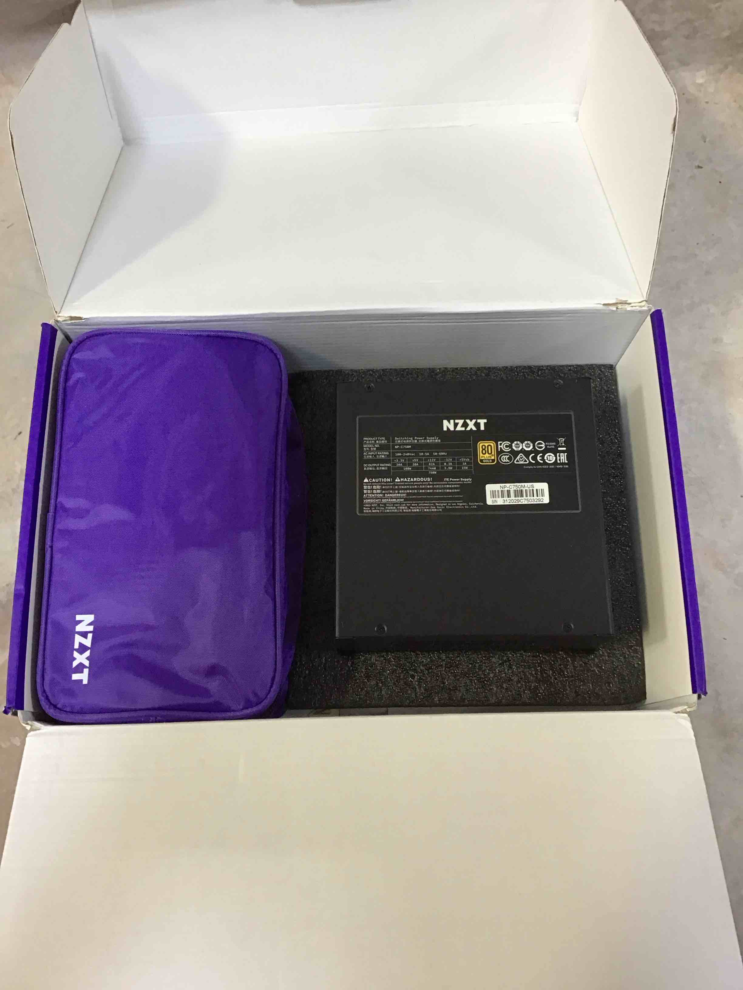nzxt c750 atx gaming power supply - black