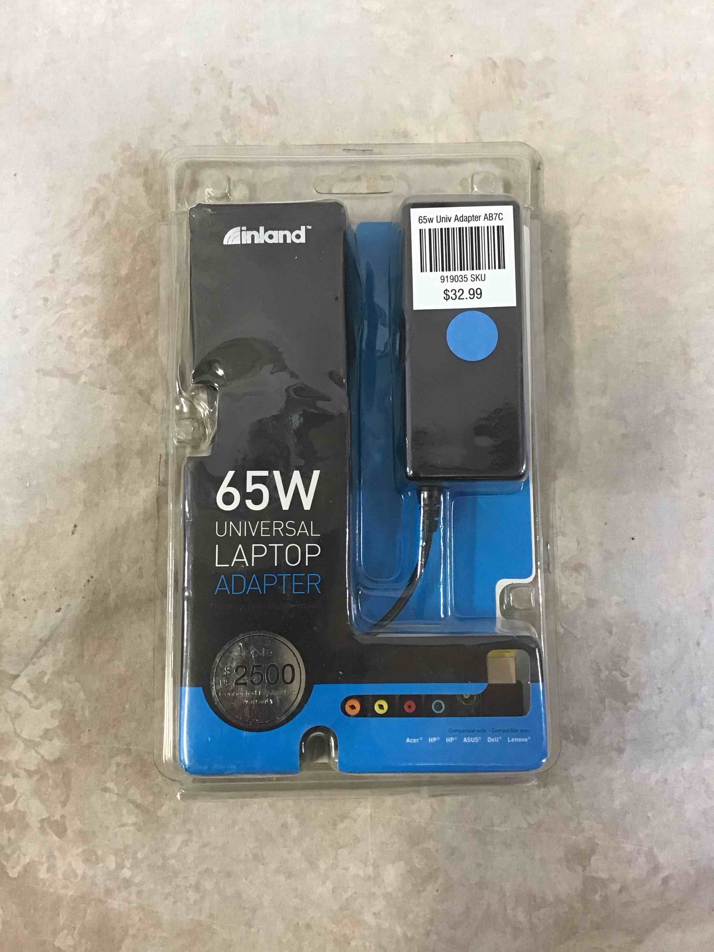 inland 65w universal laptop adapter