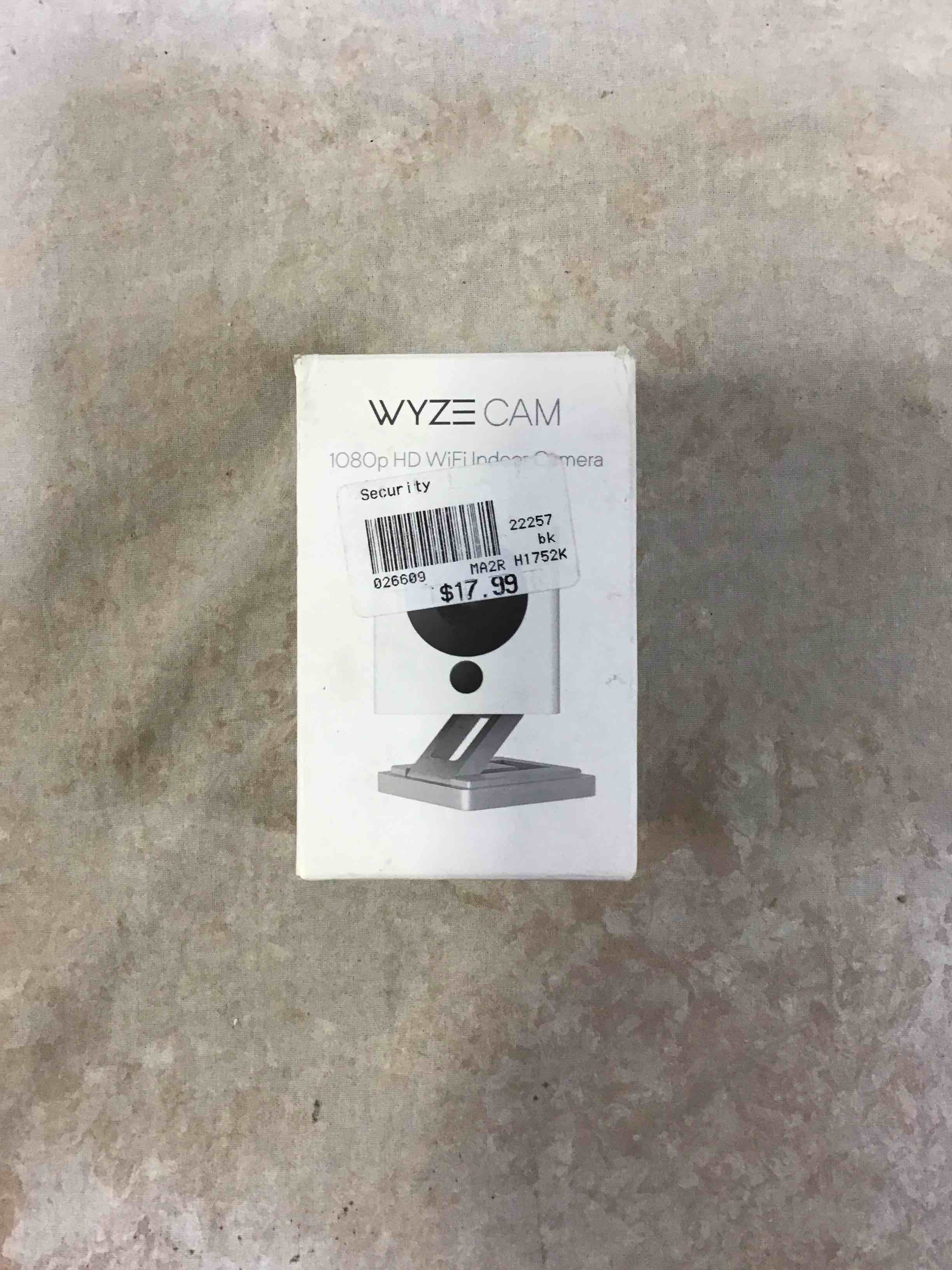 wyze cam 1080p hd indoor wireless smart home security camera with night vision, 2-way audio, works with alexa & the google assistant, one pack, white