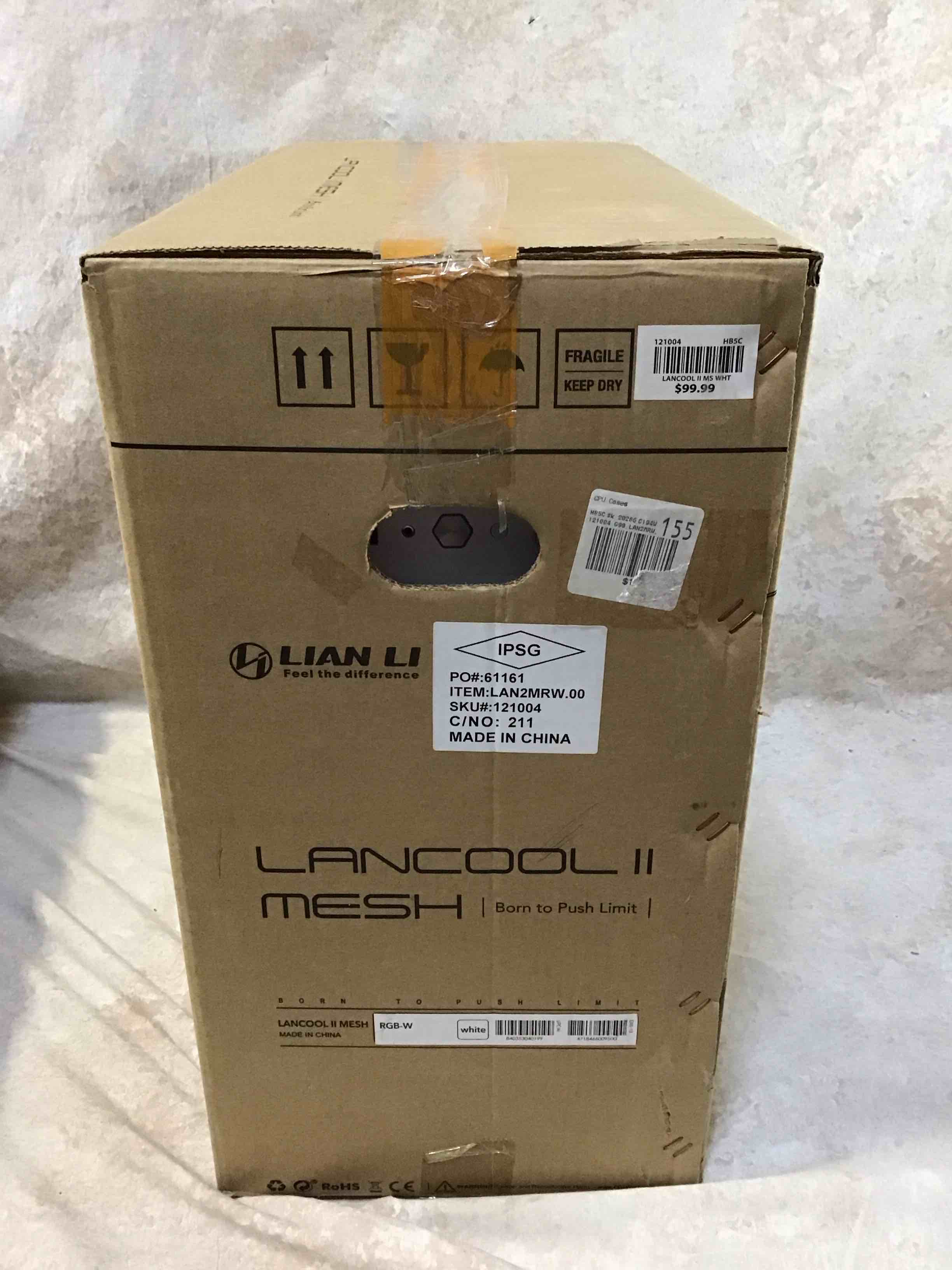Condition photo showing New/Like New for lian li lancool ii mesh rgb - tower - extended atx - no power supply - white - usb/audio