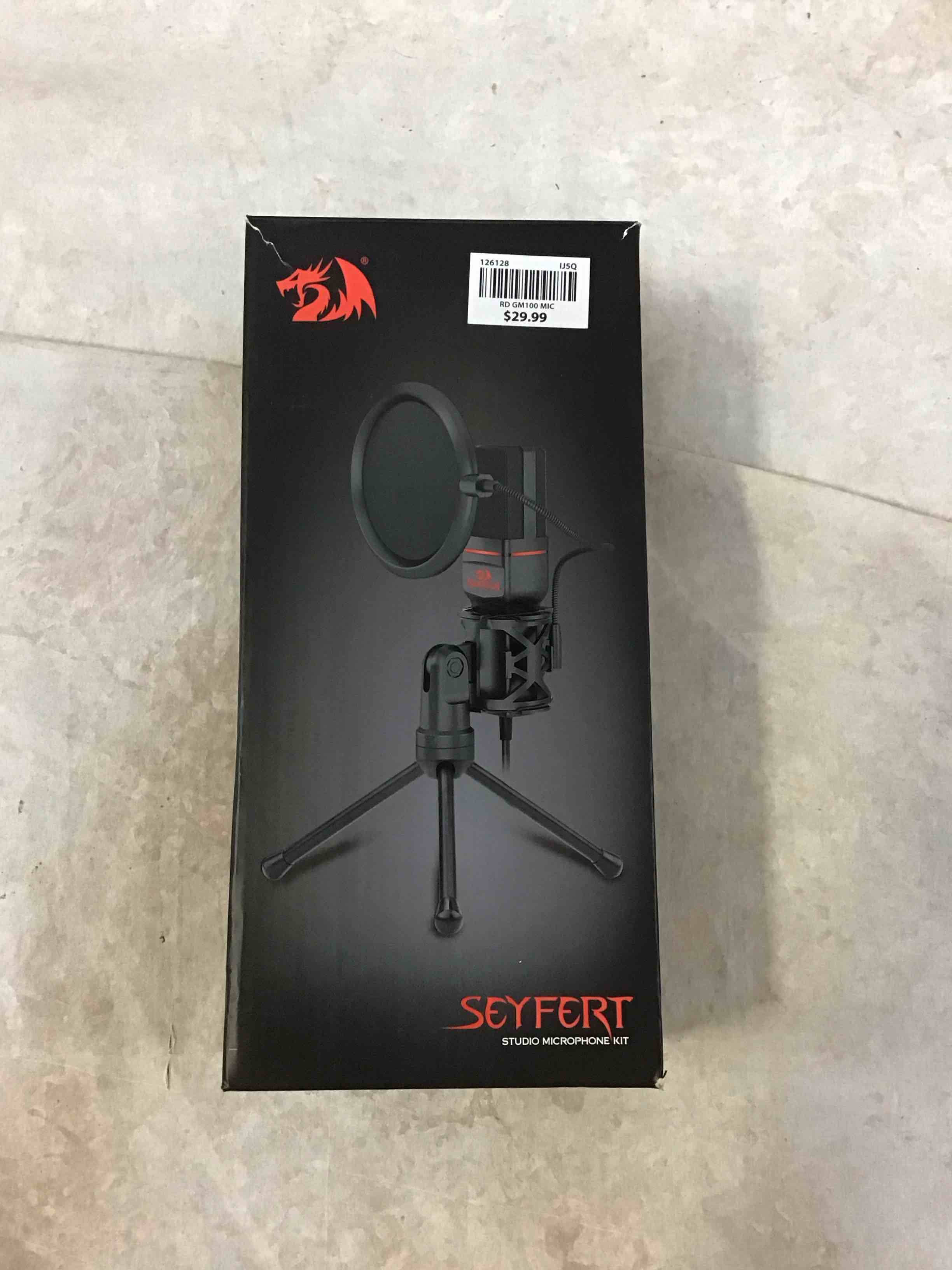 Condition photo showing Good Condition for redragon gm100 omni condenser pro microphone mic stand tripod audio 3.5mm jack