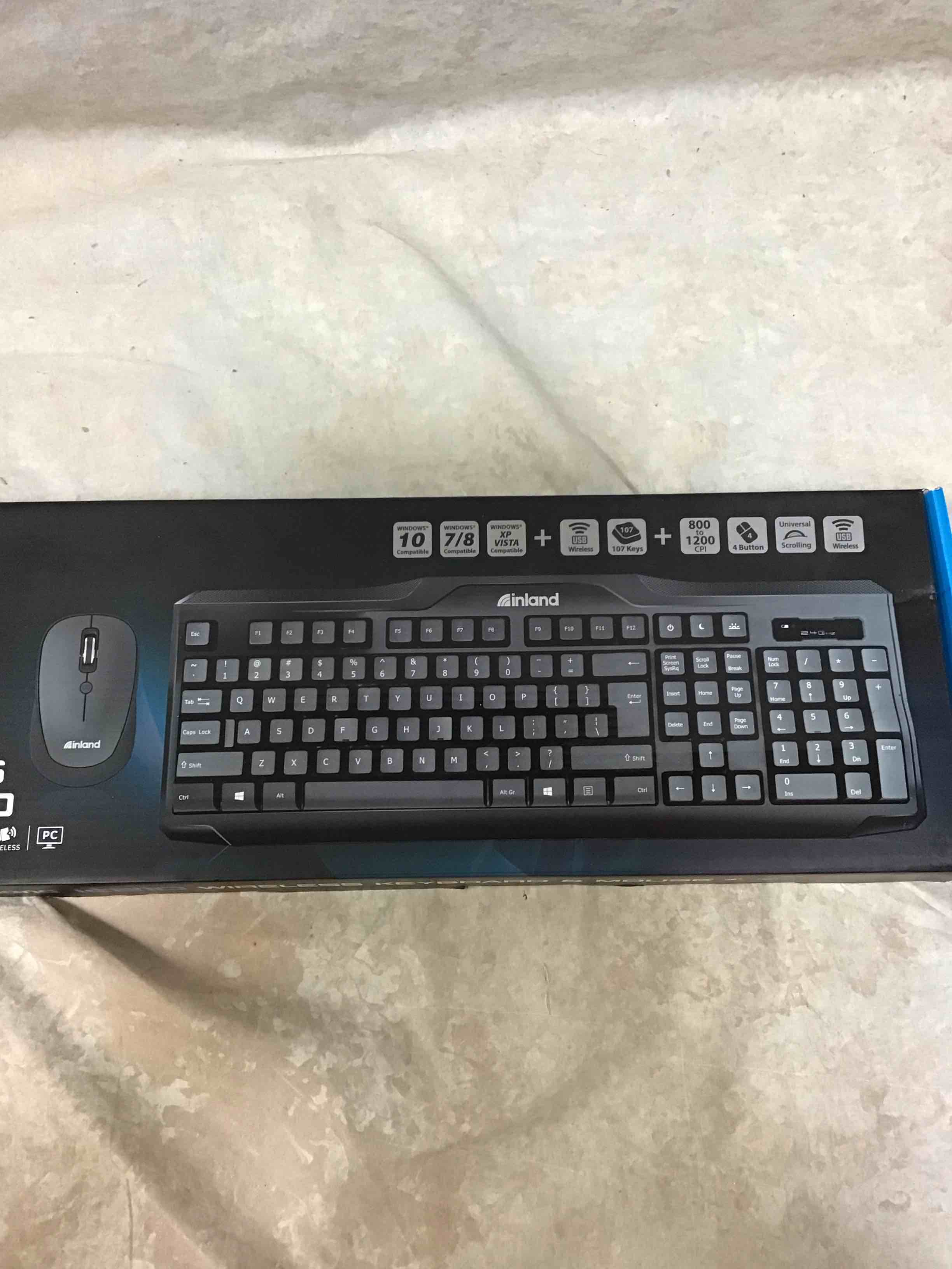 Condition photo showing Good Condition for inland wireless keyboard and mouse combo
