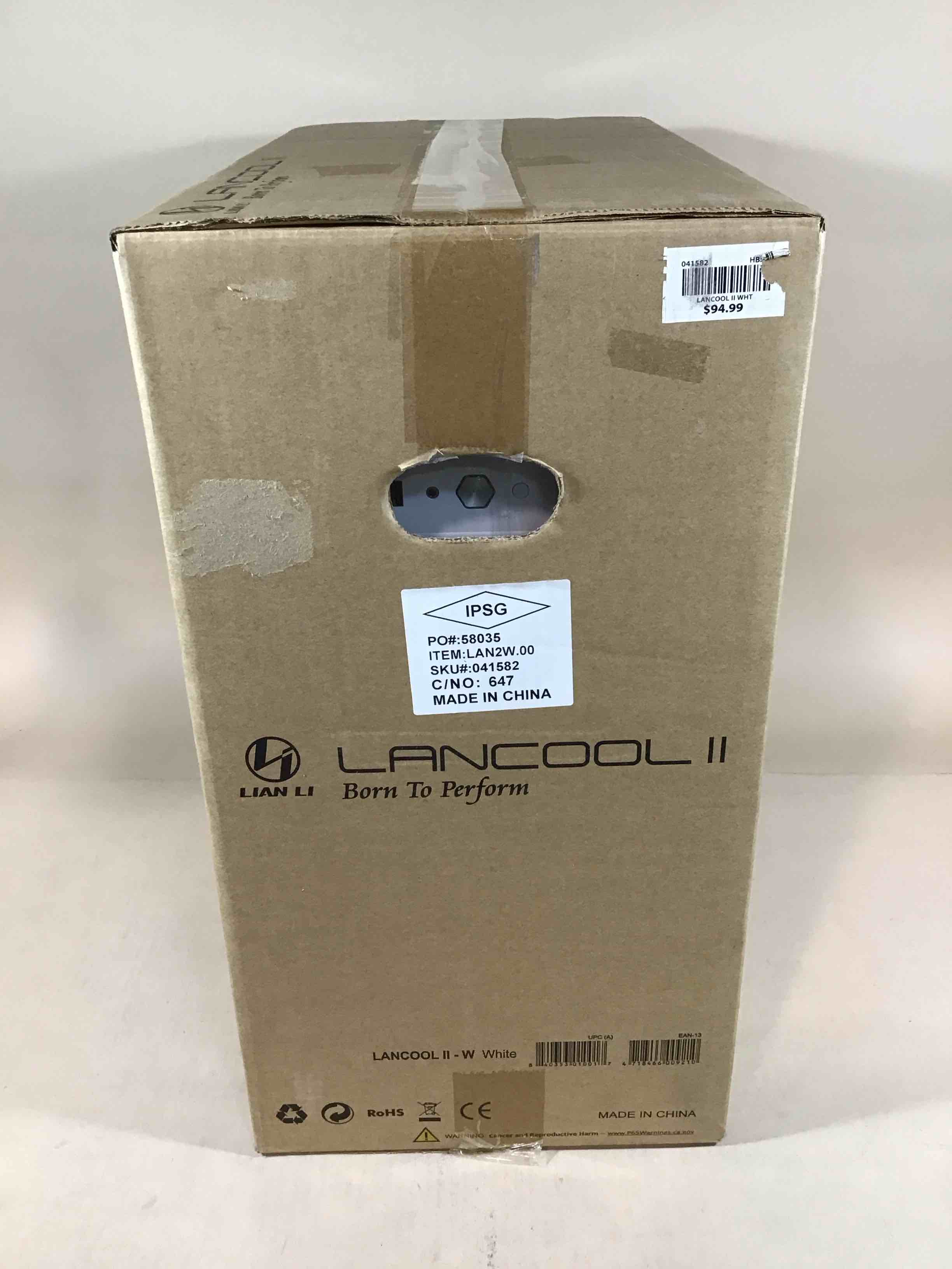 lancool ii - w - tower - extended atx - windowed side panel (tempered glass) - no power supply - white - usb/audio