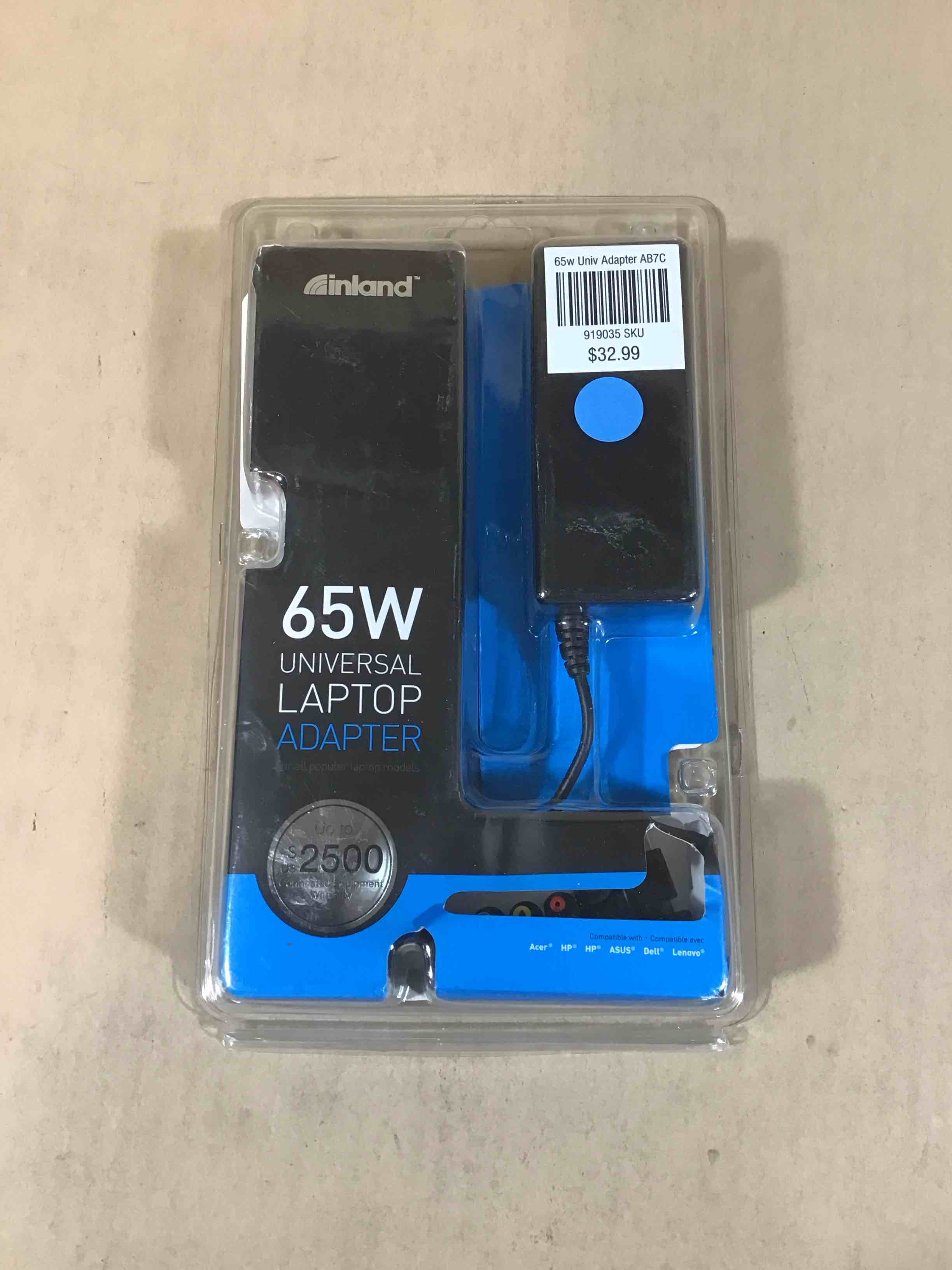 inland 65w universal laptop adapter