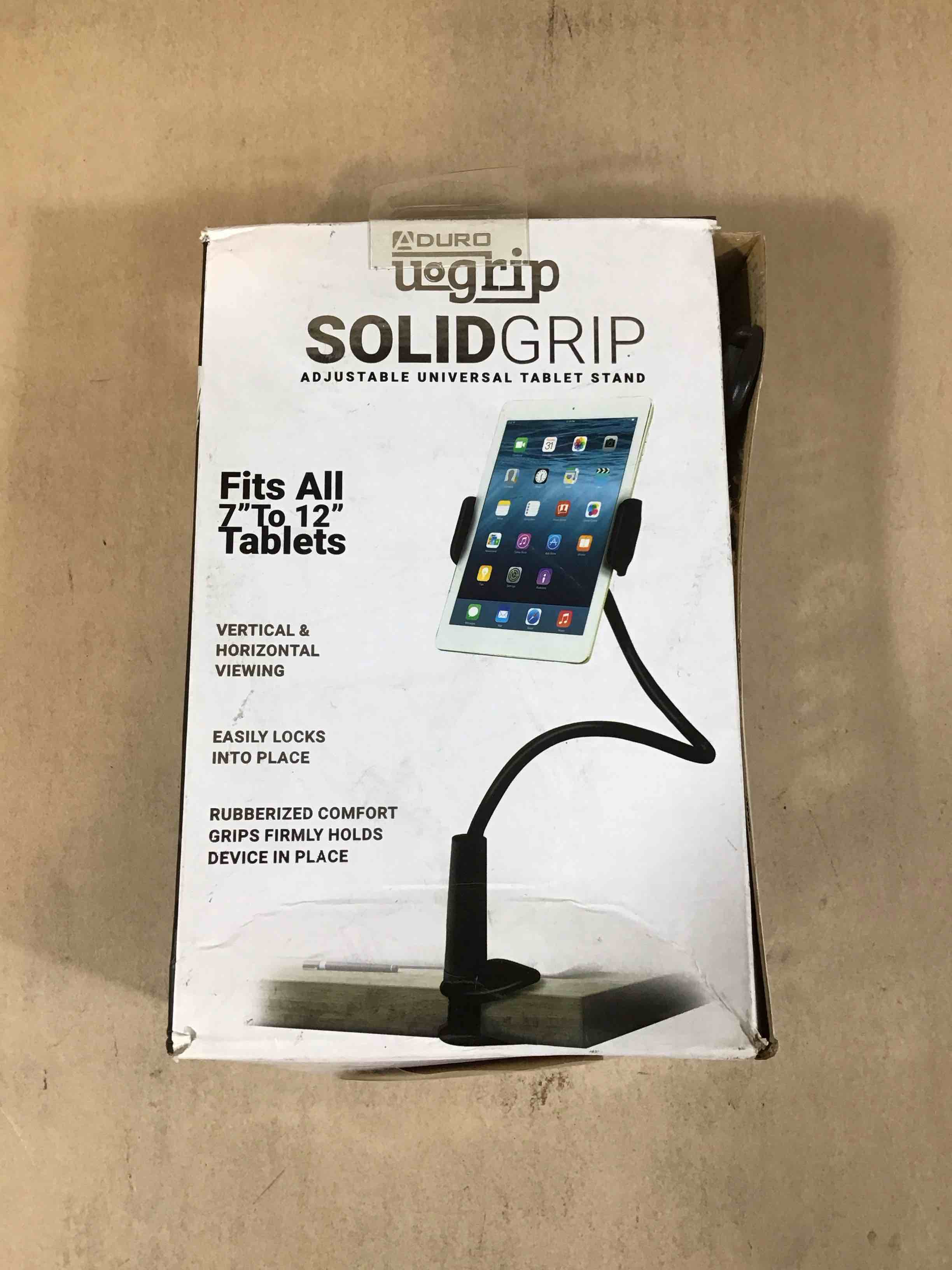 Condition photo showing Good Condition for aduro solid-grip 360 adjustable universal gooseneck tablet stand for desk durable rubberized mount with holder