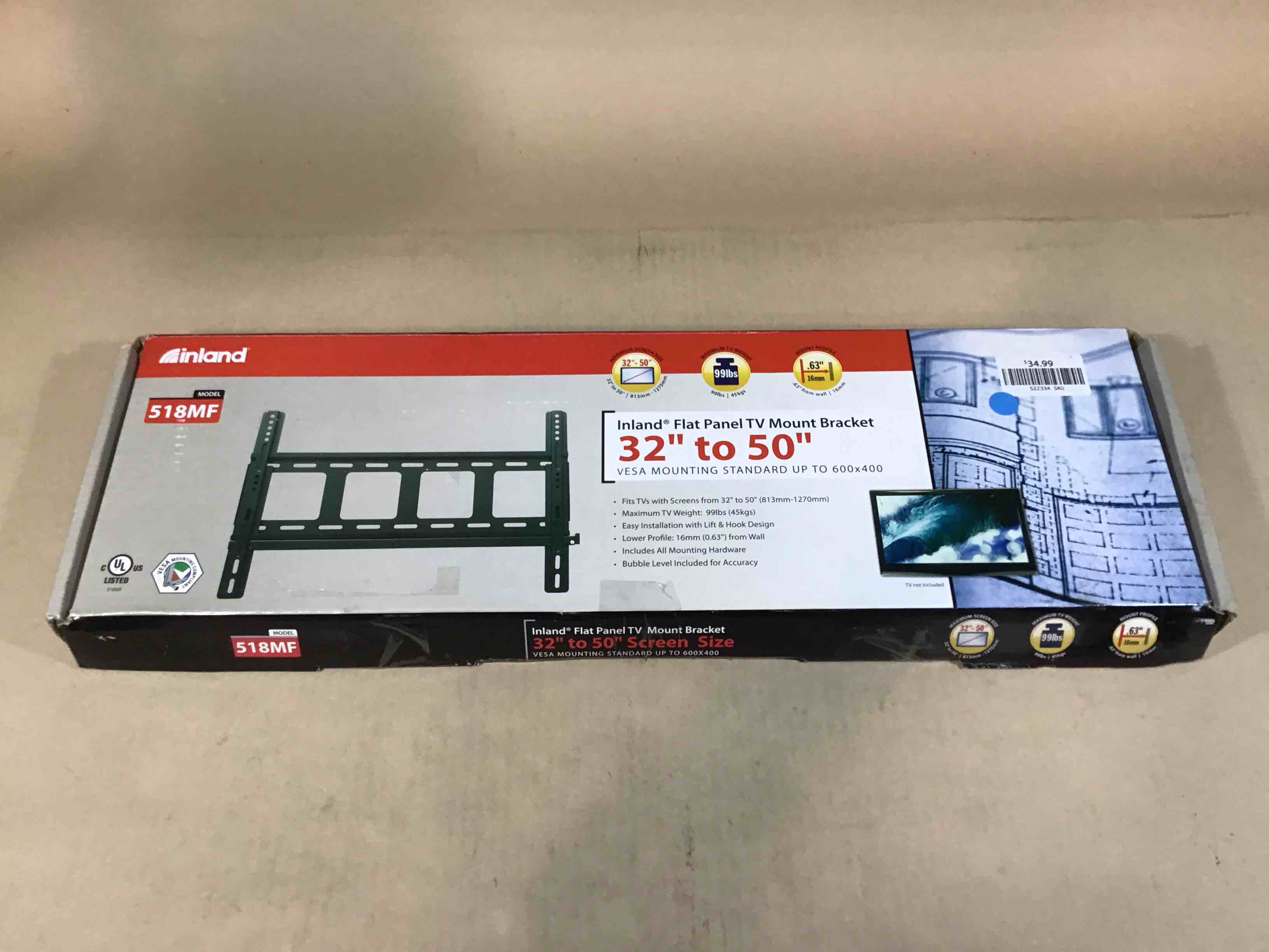 Condition photo showing Good Condition for inland 32”-50” tv mount