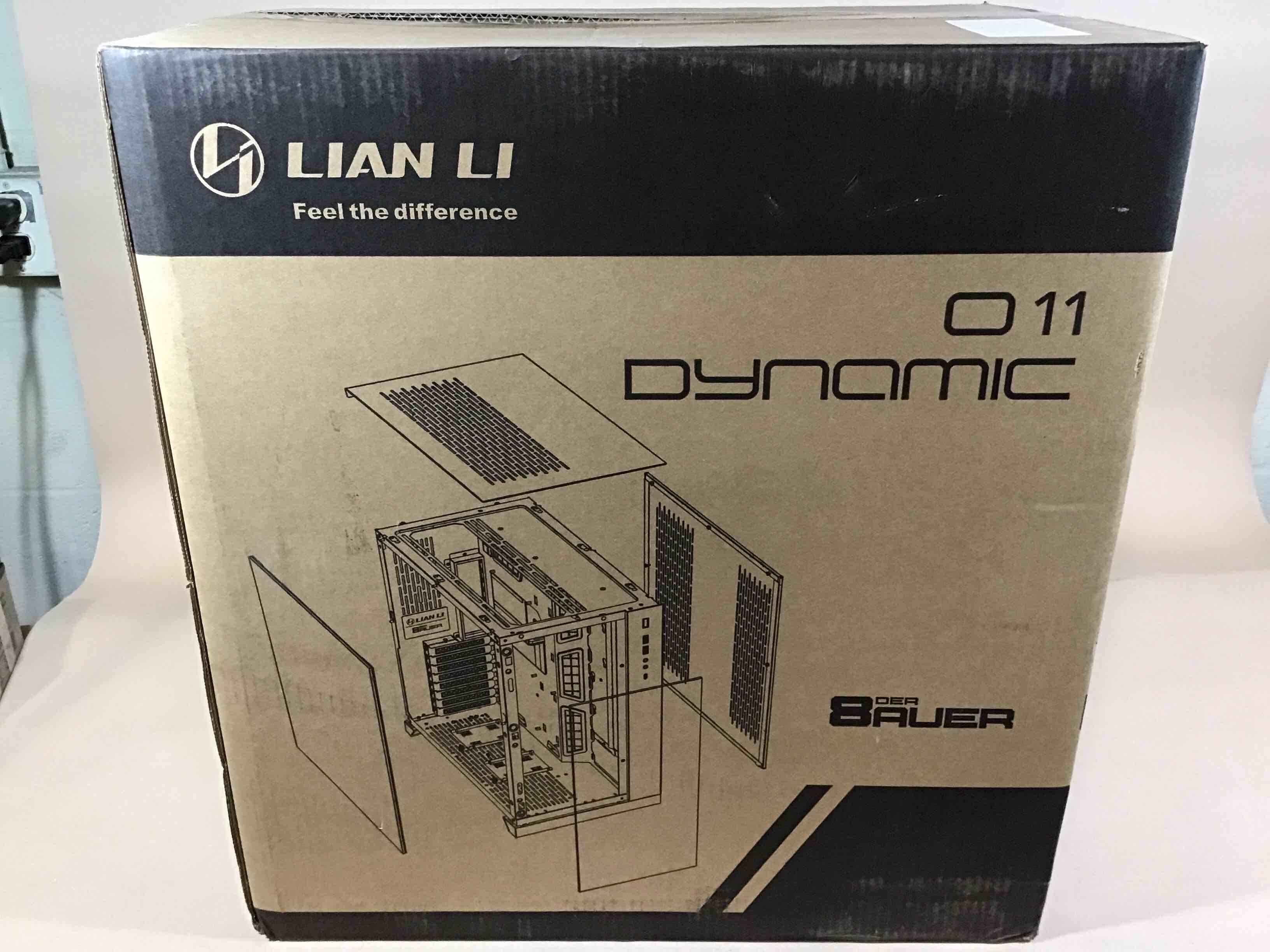 Condition photo showing As Is for lian li pc-o11 dynamic black tempered glass on the front and left side chassis body secc atx mid tower gaming computer case - pc-o11dx