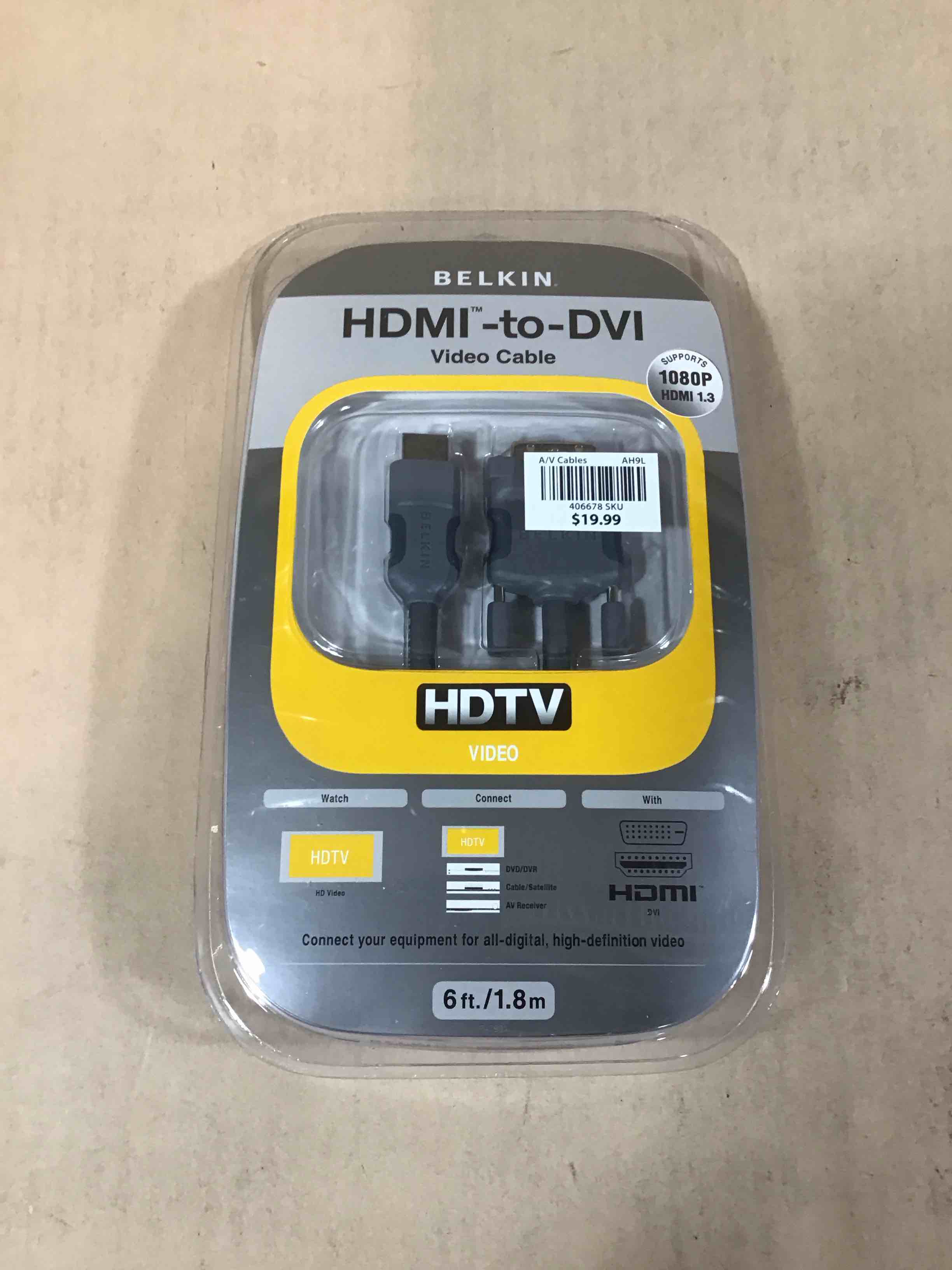 Condition photo showing New/Like New for belkin hdmi to dvi-d cable