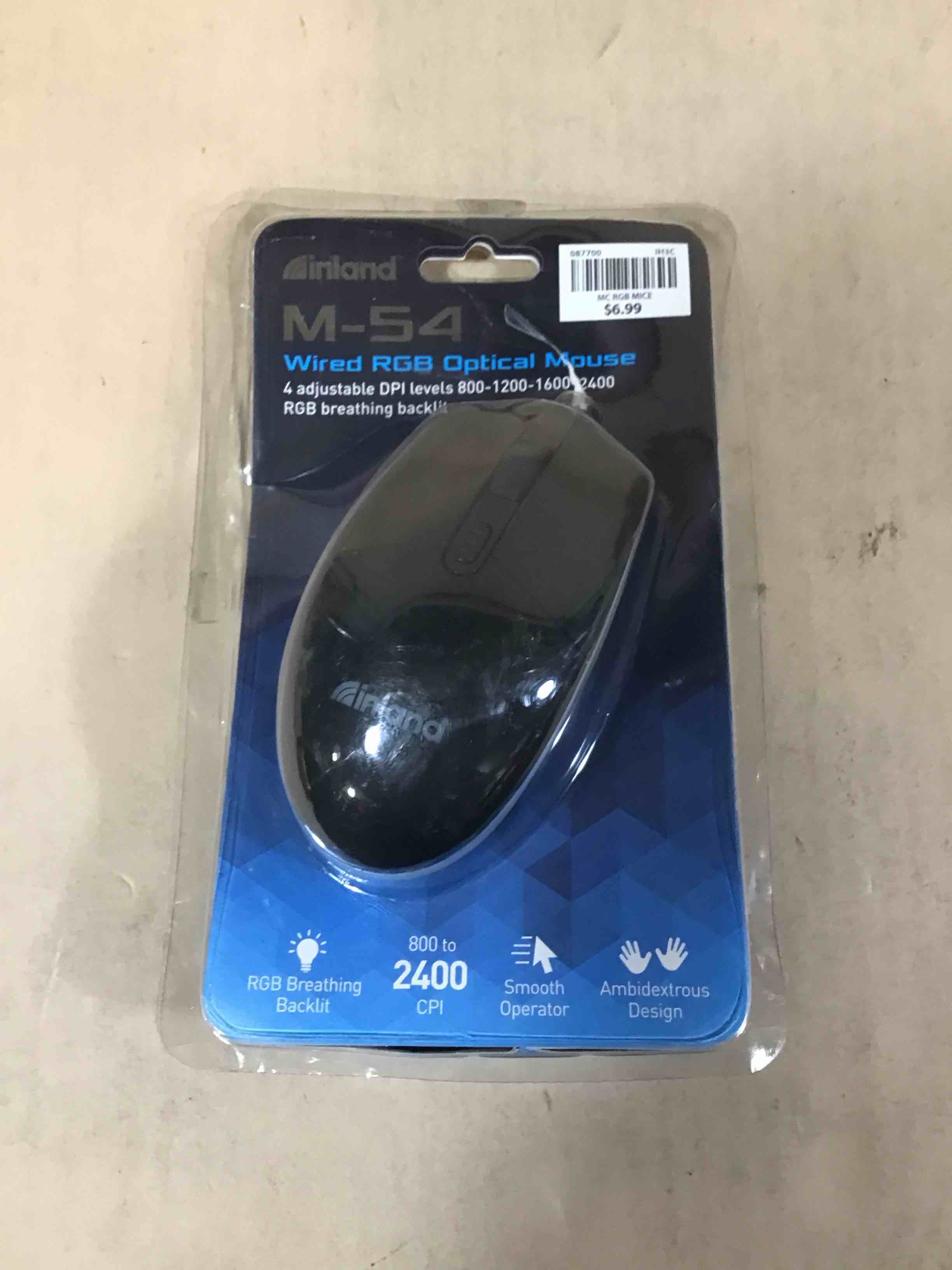 Condition photo showing Good Condition for inland wired optical mouse 