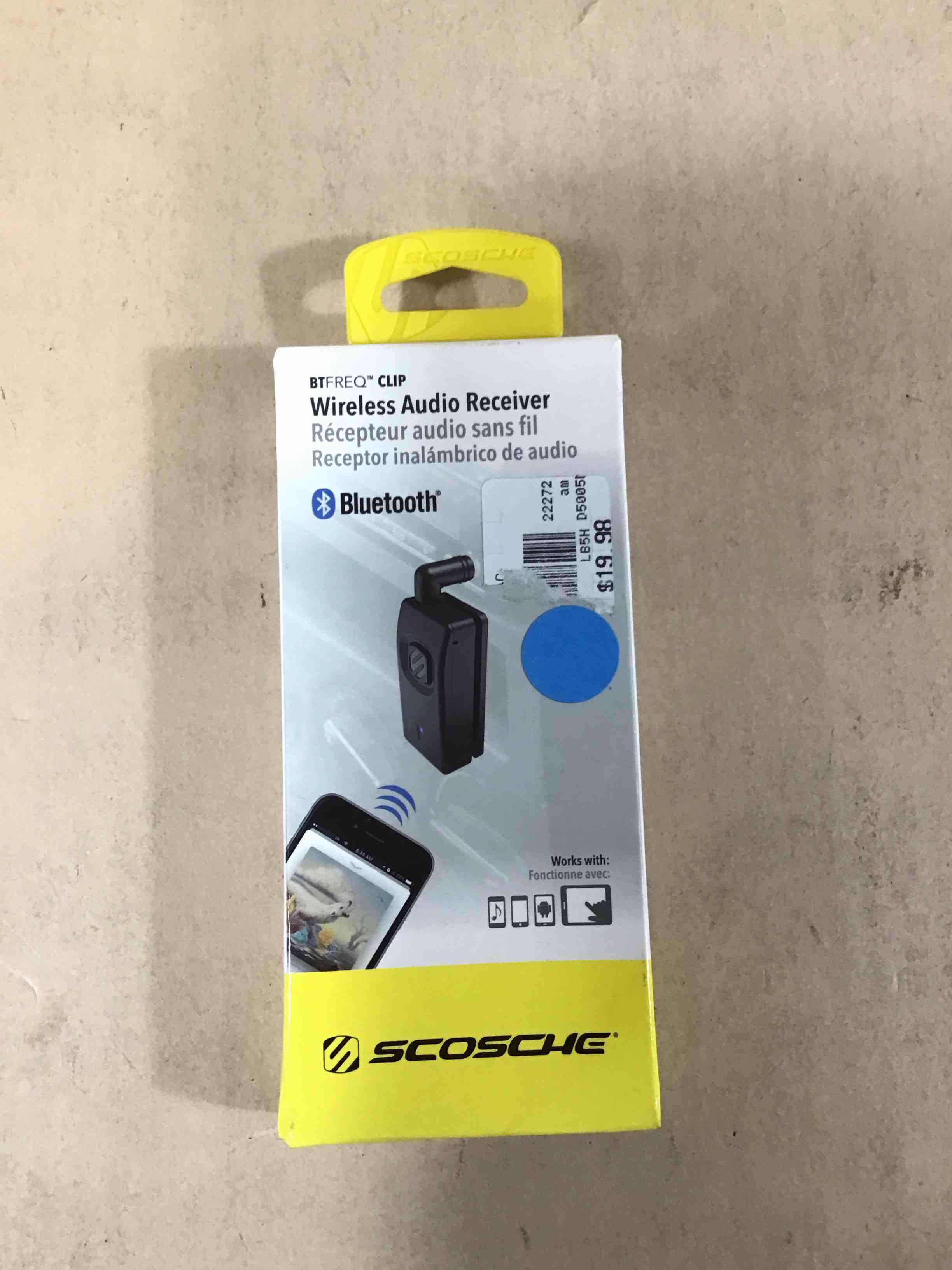 Condition photo showing Good Condition for scosche btr3 btfreq™ clip universal portable bluetooth 4.0 wireless audio streaming and hands-free calling receiver for use with non-bluetooth earbuds headphones car and home stereos – black