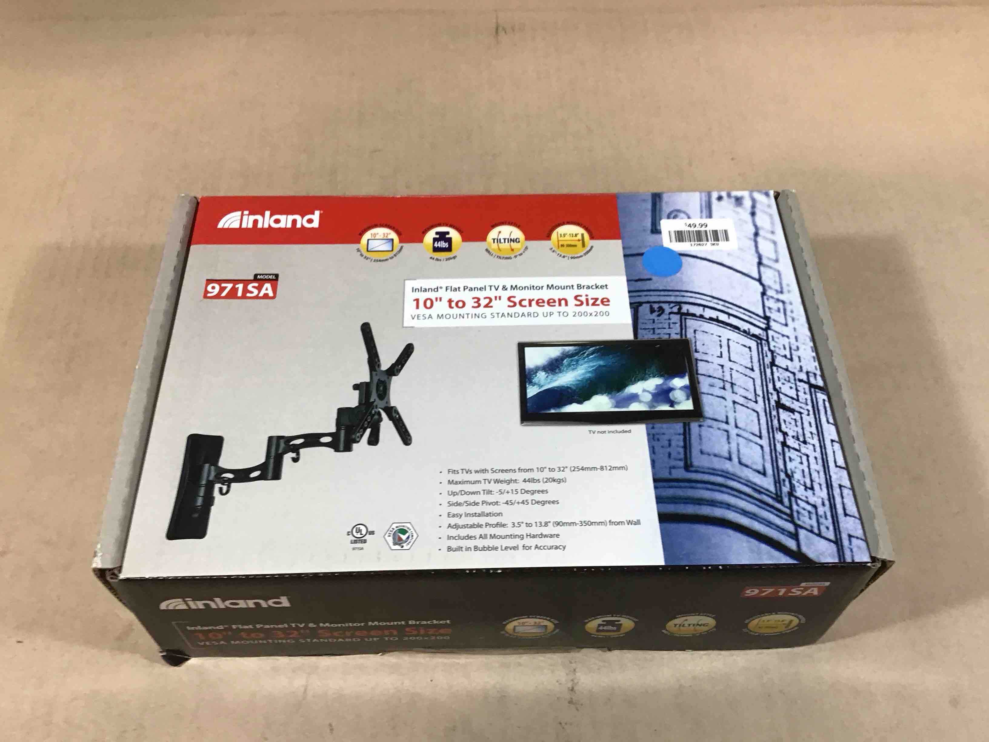 inland 10” to 32” tv mount