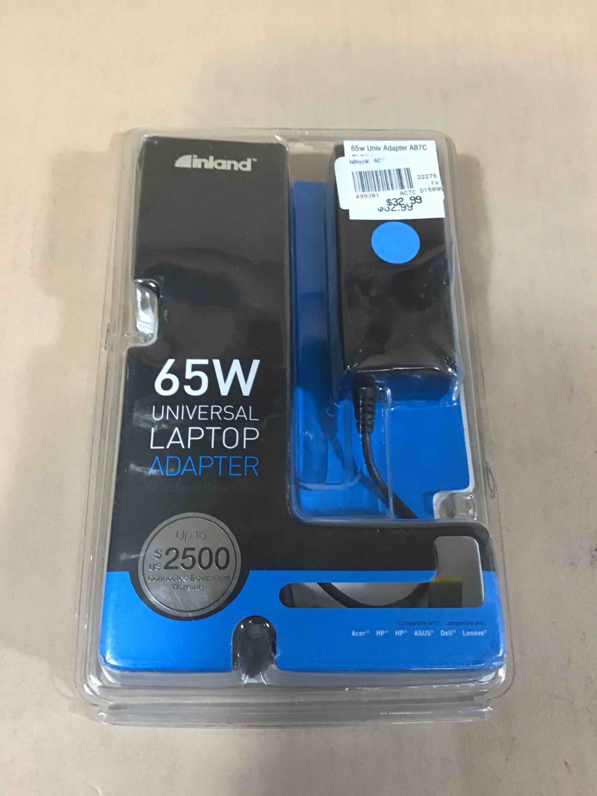 inland 65w universal laptop adapter 