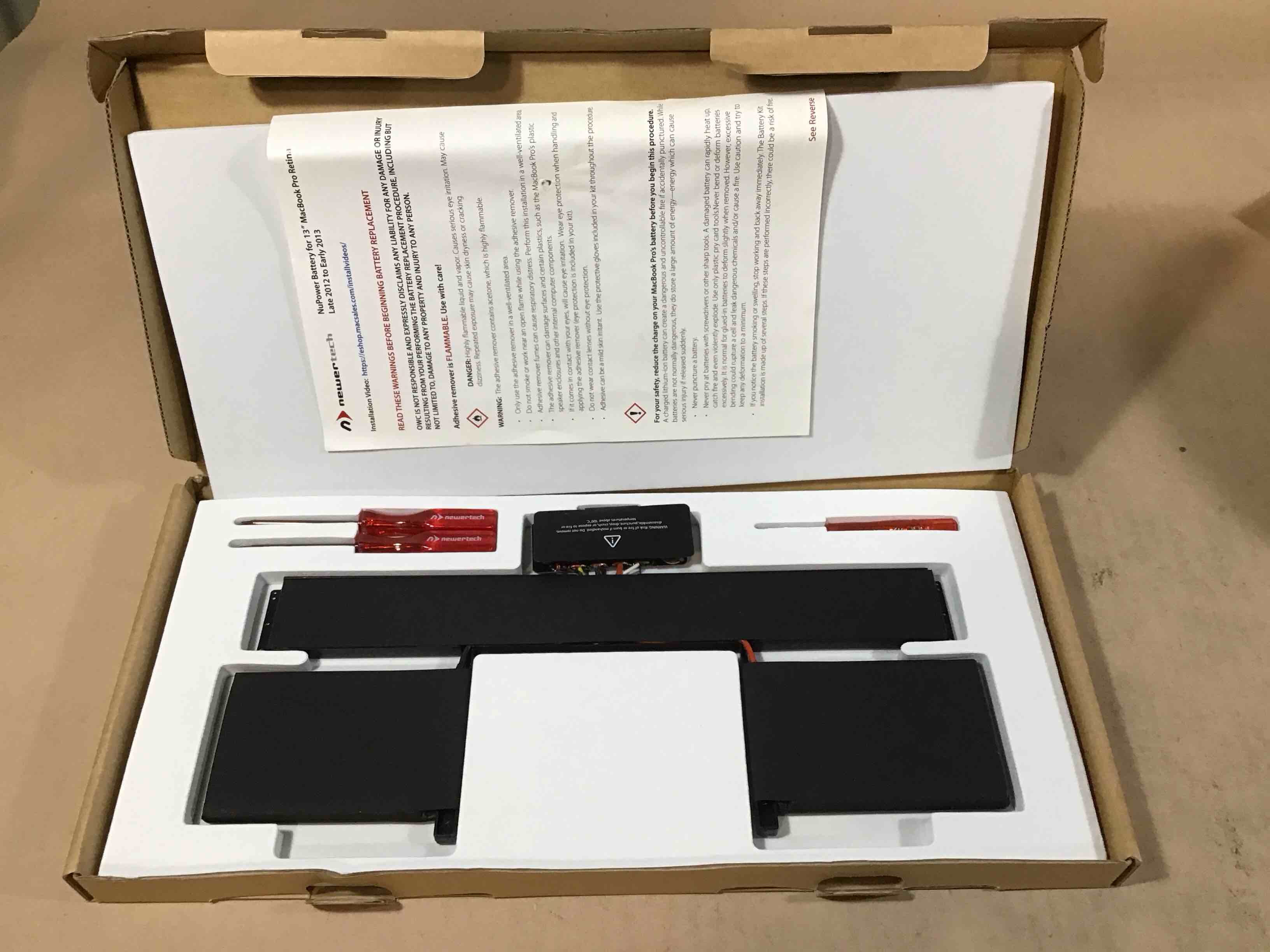 Condition photo showing Good Condition for newertech nupower battery for 13” macbook pro retina late 2012 to early 2013