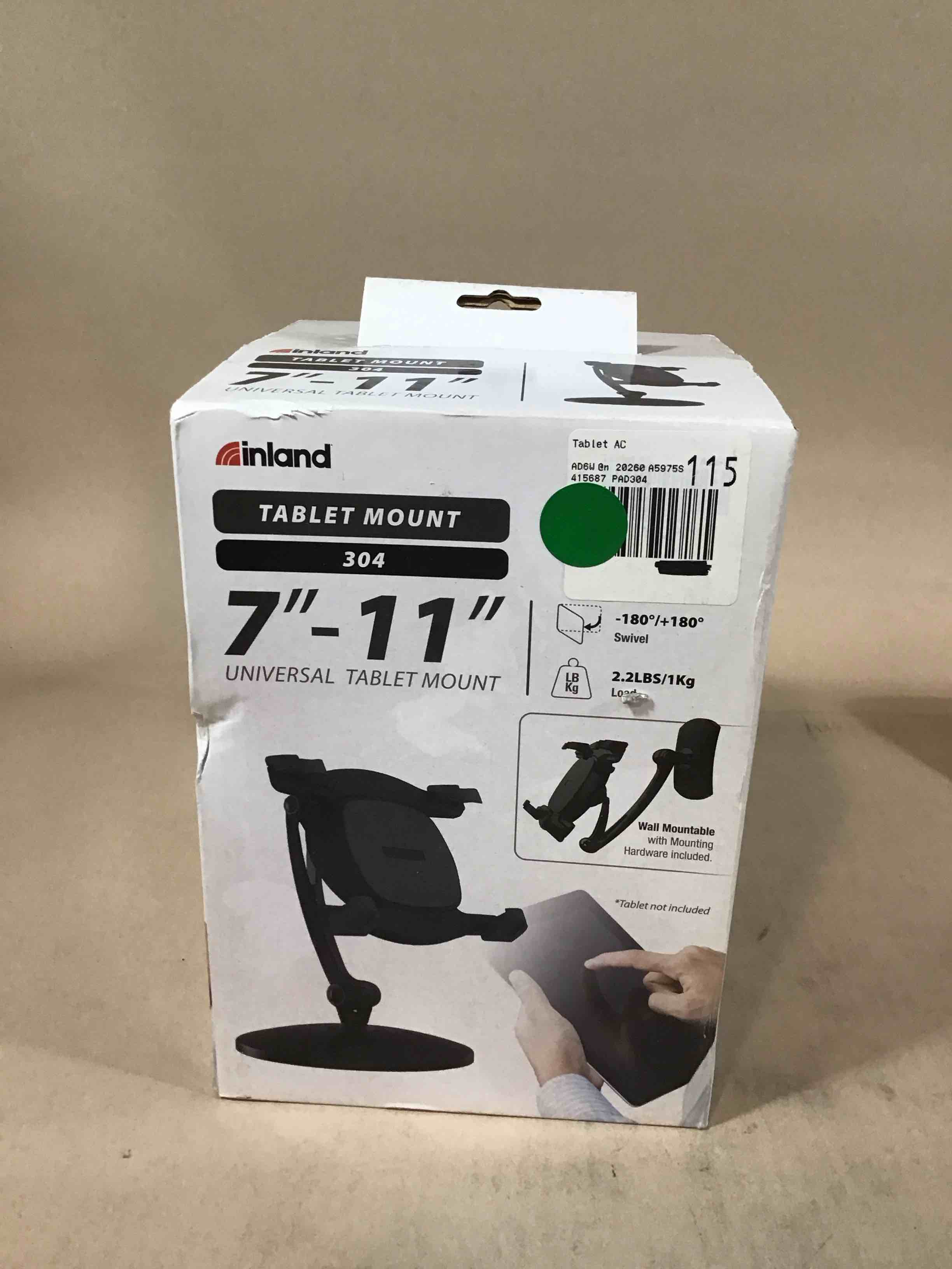 inland tablet mount 304 7" - 11" universal table mount