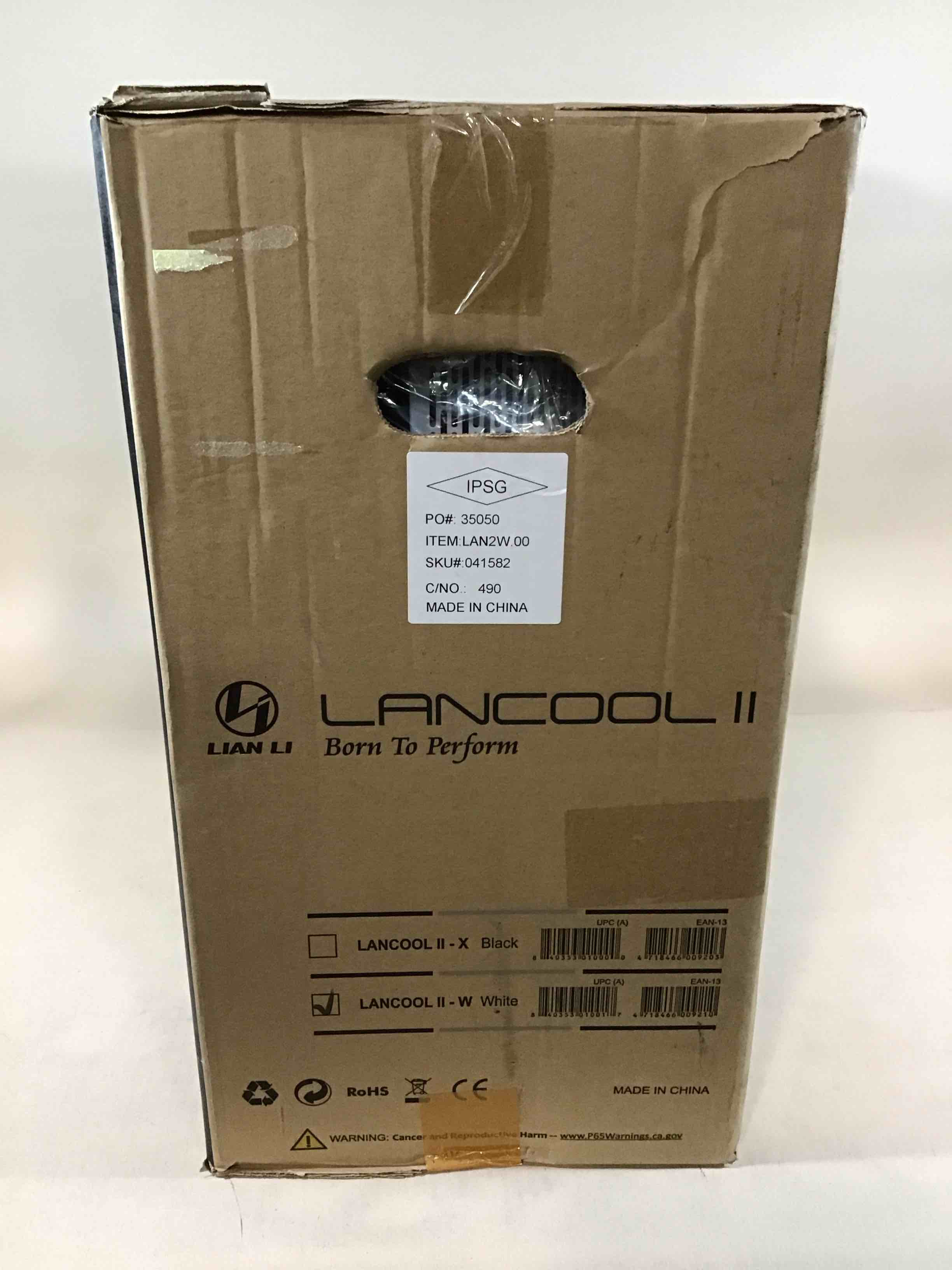 lancool ii - w - tower - extended atx - windowed side panel (tempered glass) - no power supply - white - usb/audio