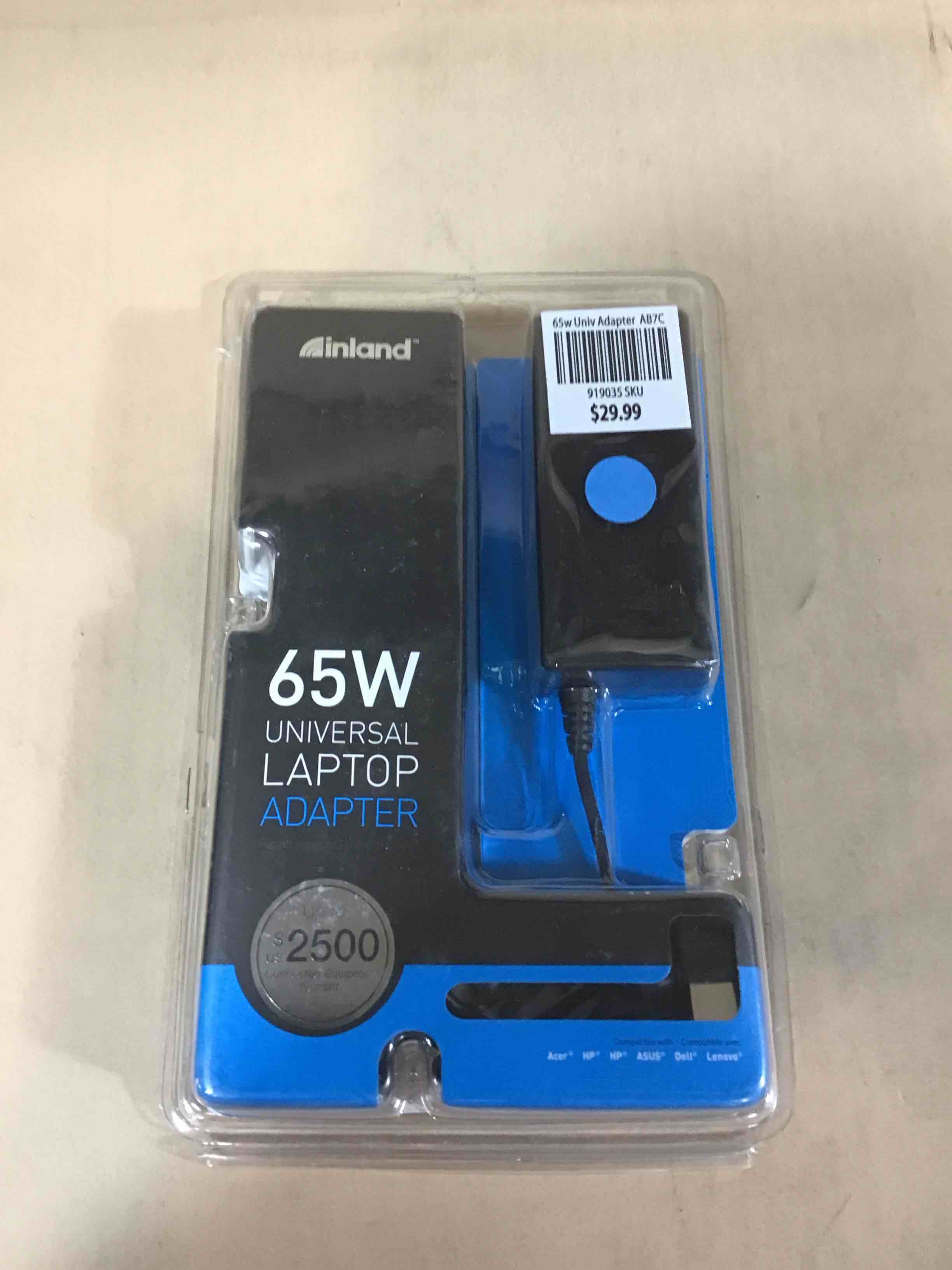 inland 65w universal laptop adapter 