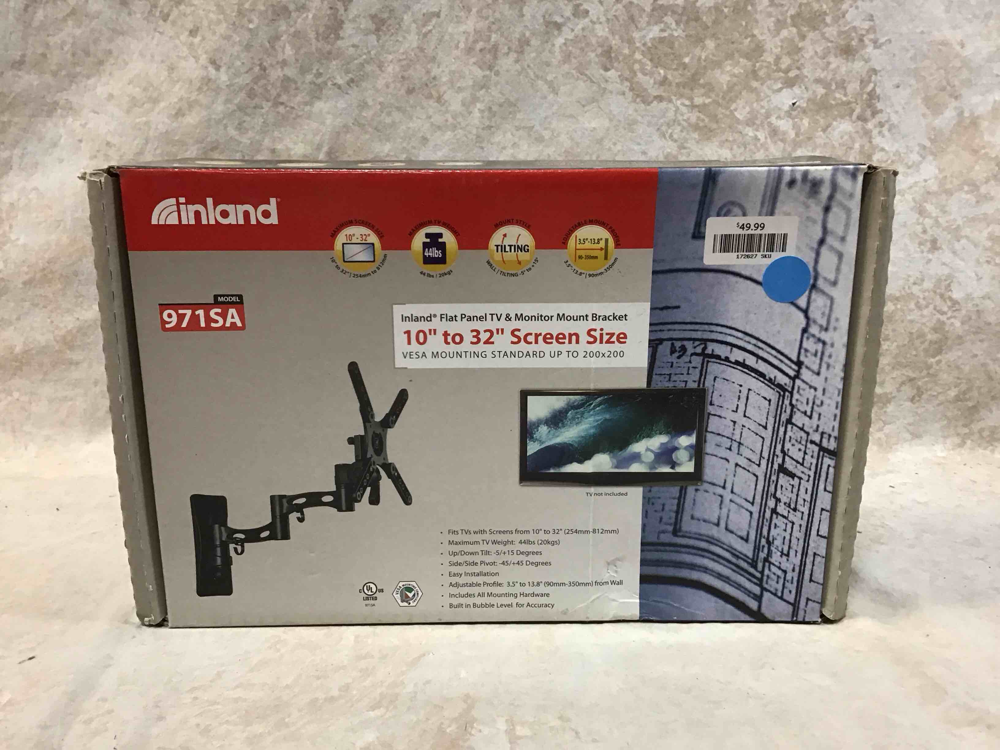 Condition photo showing New/Like New for inland 10”-32” flat panel tv & monitor mount