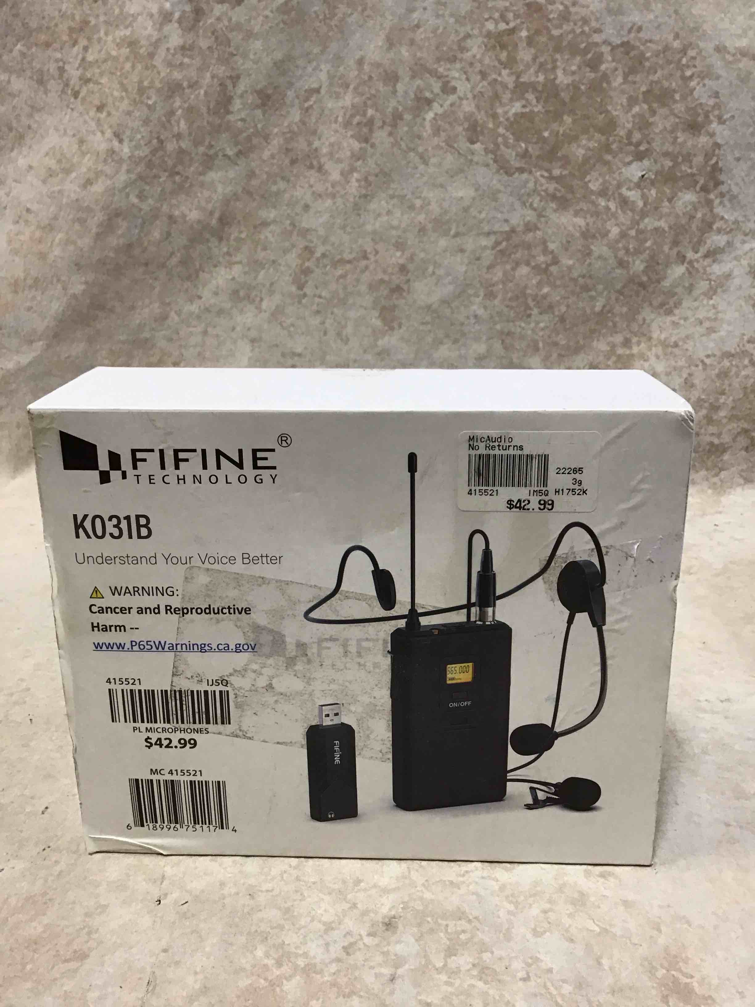 Condition photo showing Good Condition for fifine technology k031b