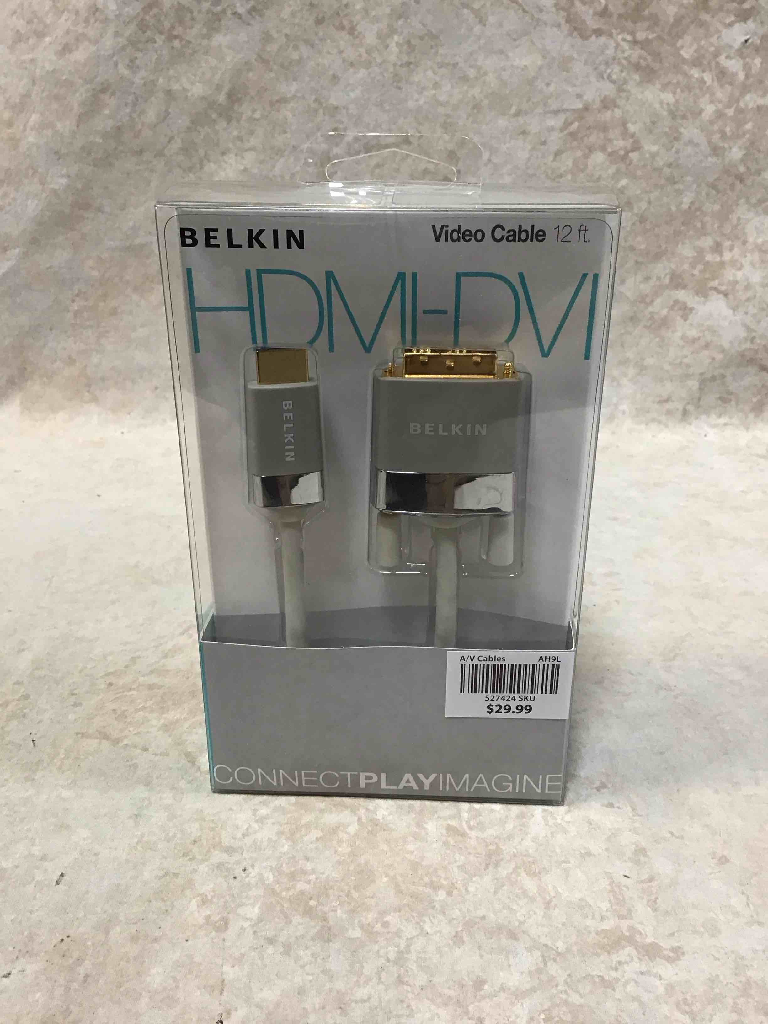 Condition photo showing New/Like New for belkin av22401-12-wht hdmi to dvi-d cable adapter