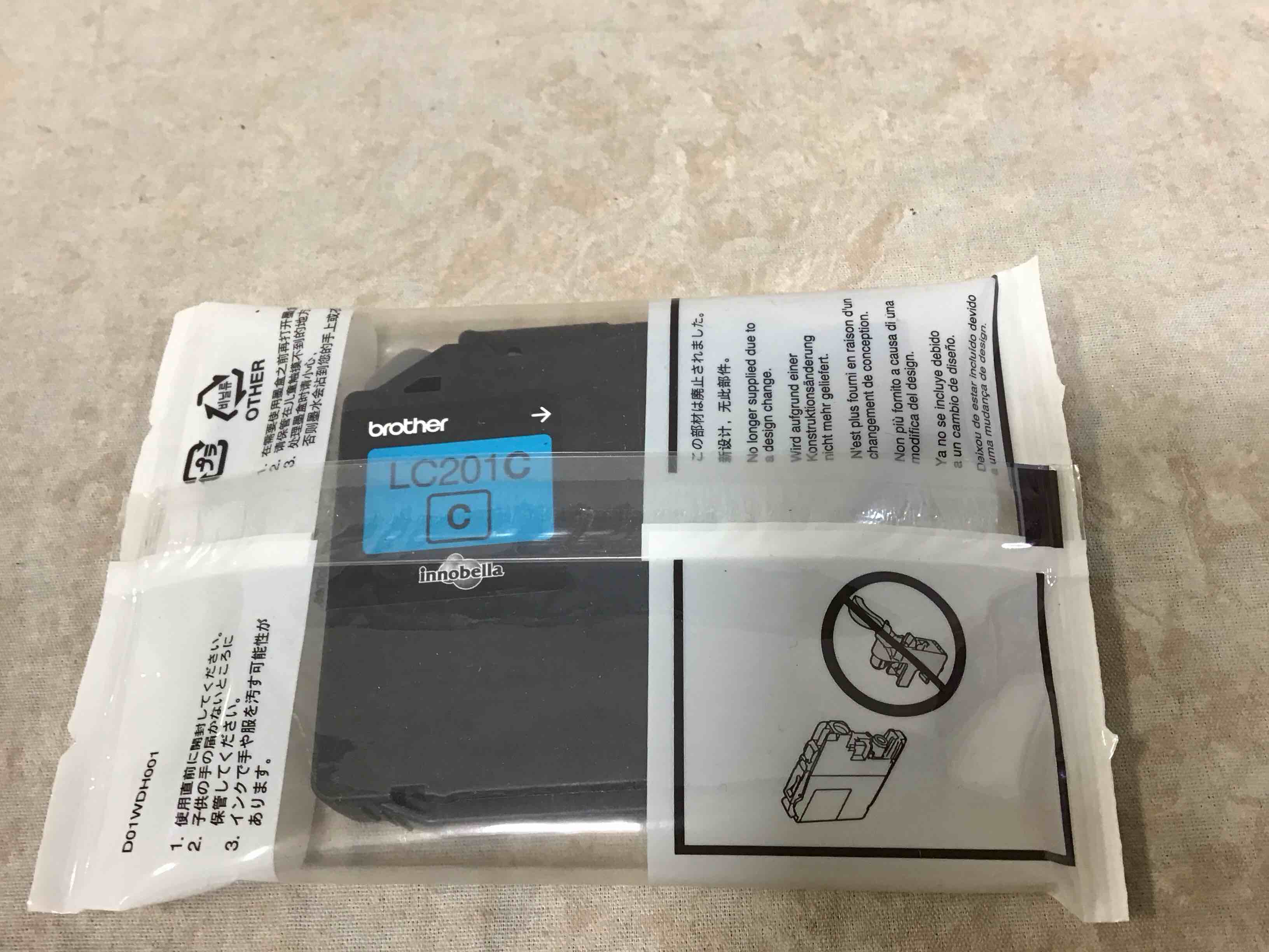 Condition photo showing New/Like New for brother lc201c cyan inkjet ink 