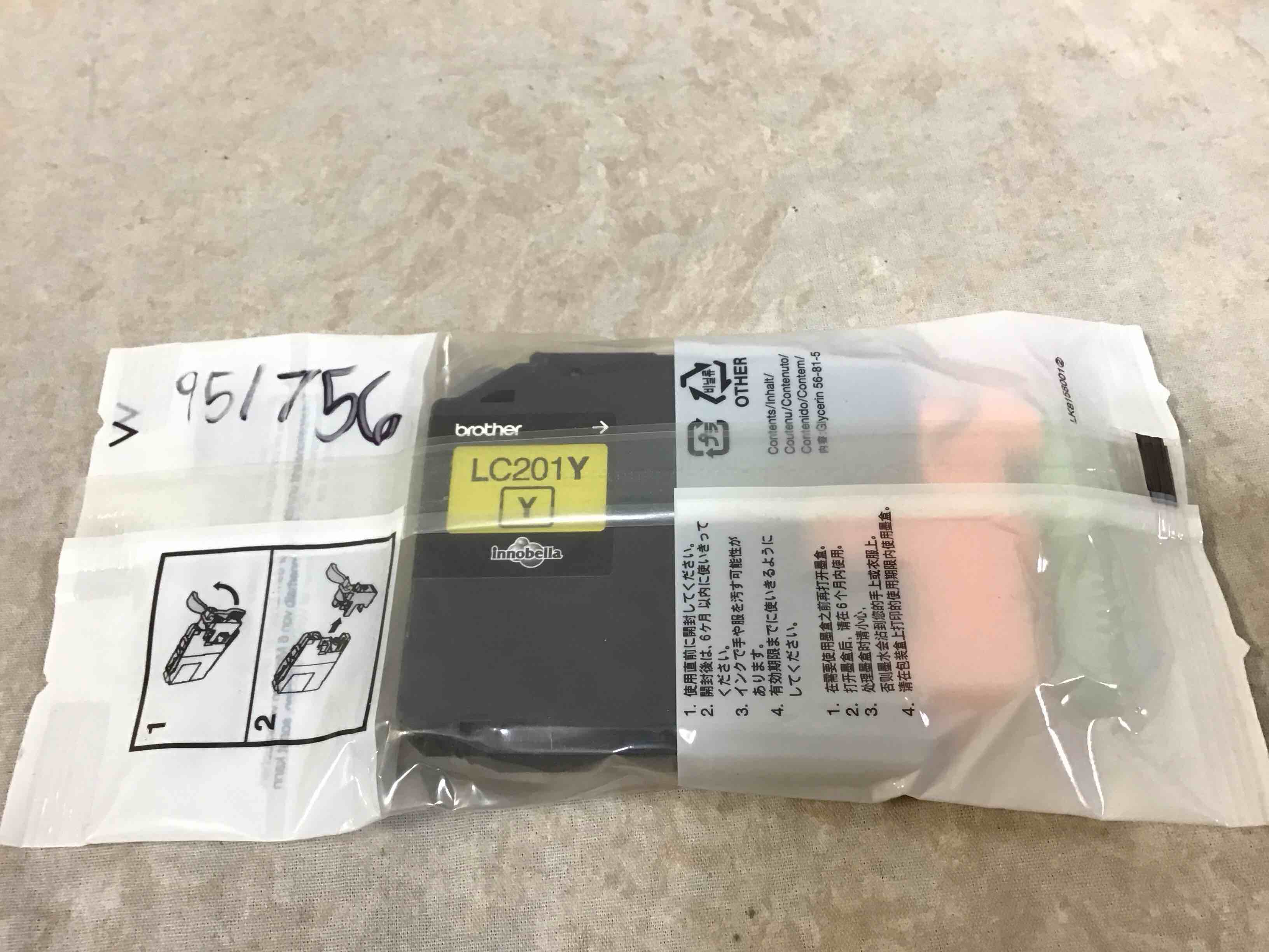 Condition photo showing New/Like New for brother lc201y yellow inkjet ink