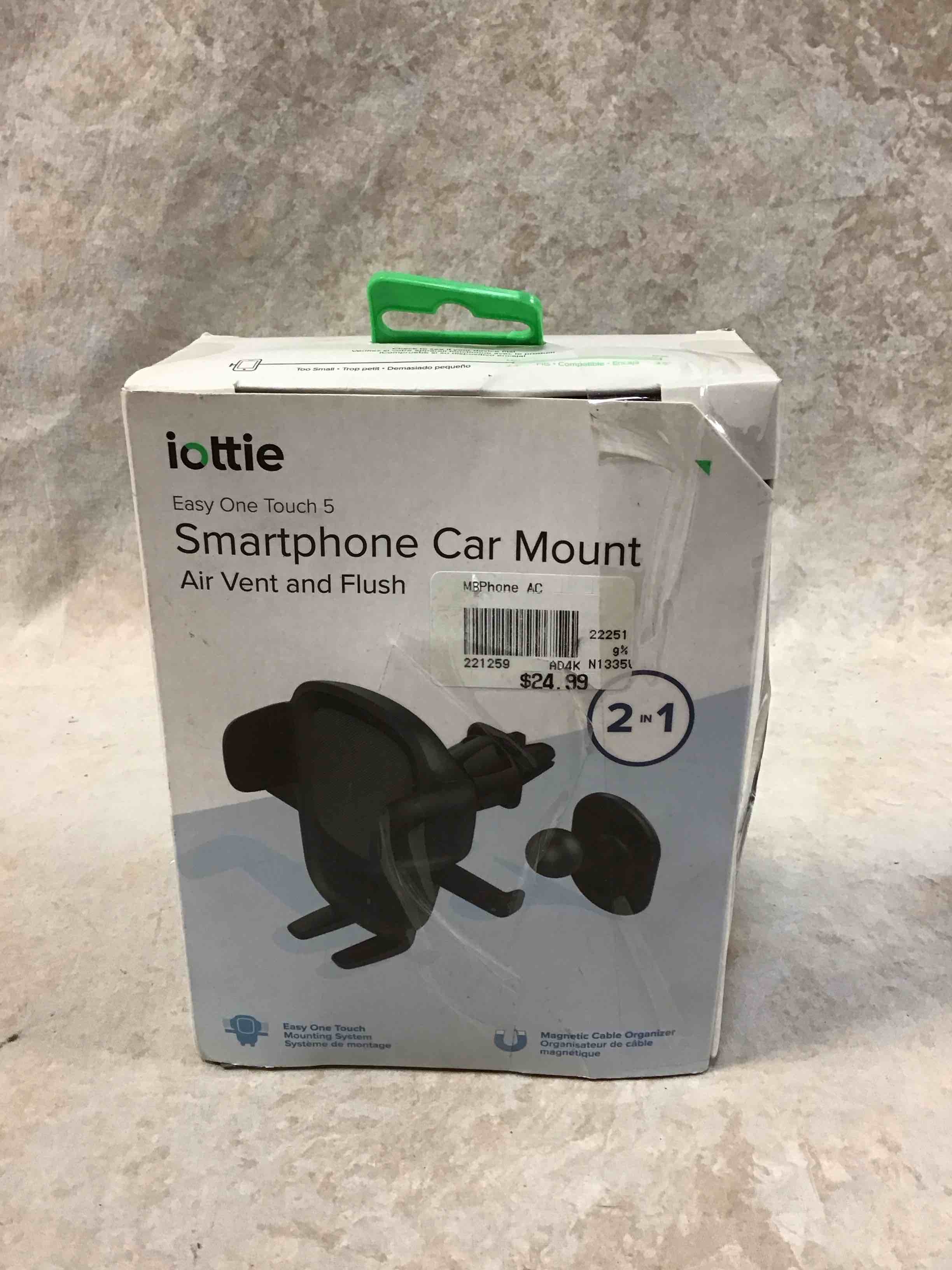 Condition photo showing Good Condition for iottie - easy one touch 5 universal air vent & flush mount for mobile phones - black