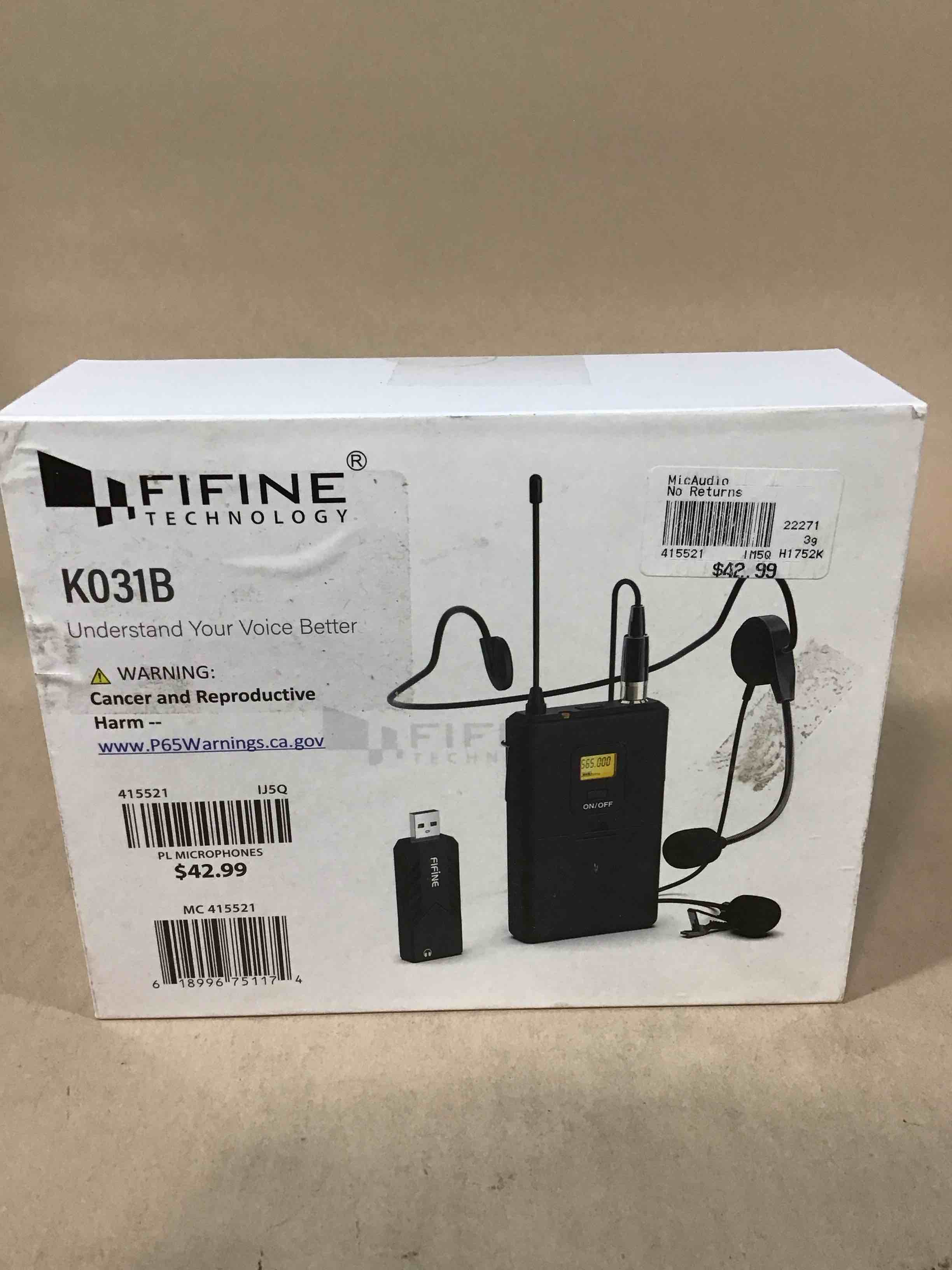 Condition photo showing Good Condition for fifine technology k031b