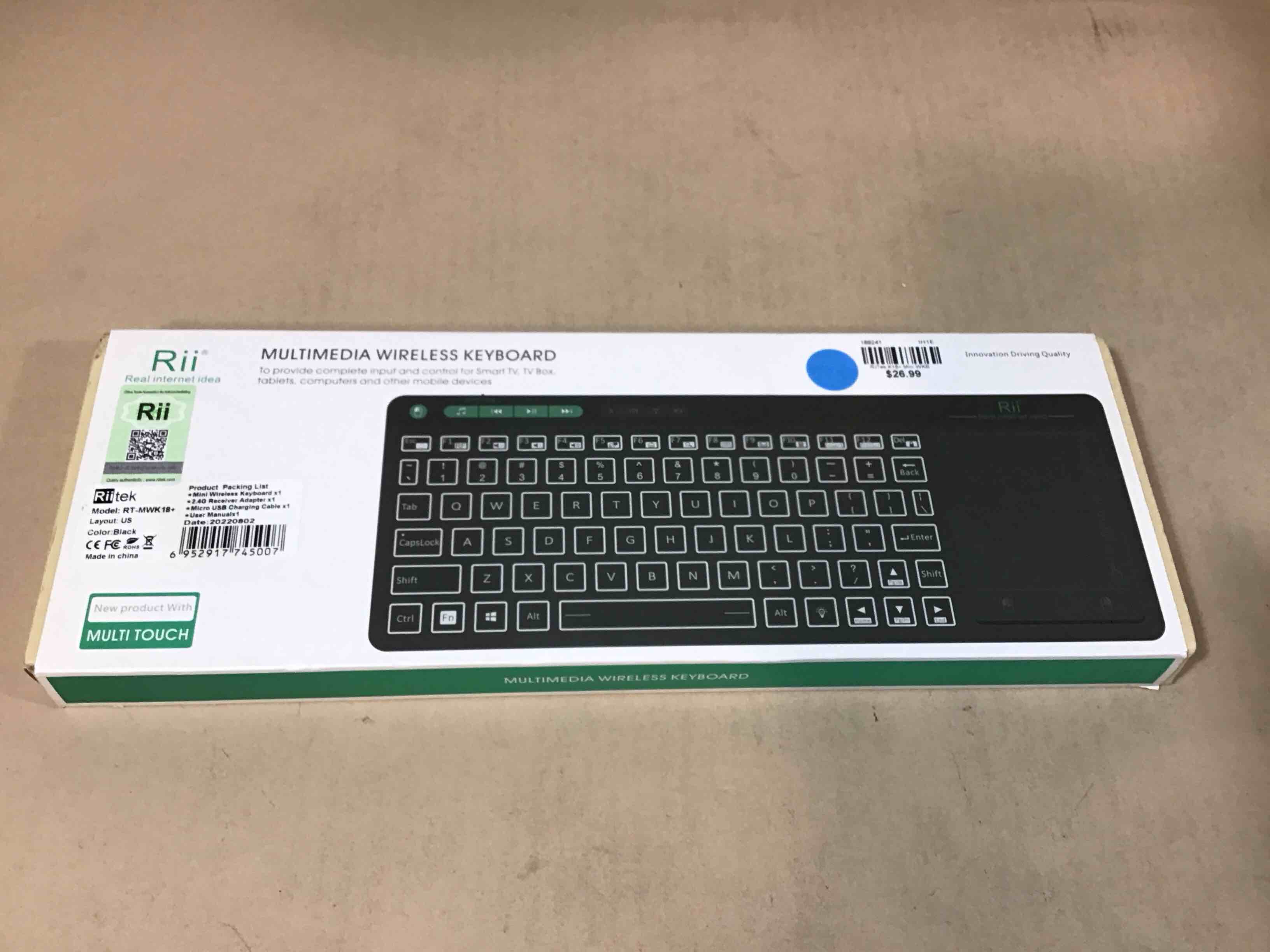 Condition photo showing Good Condition for riitek multimedia wireless keyboard 