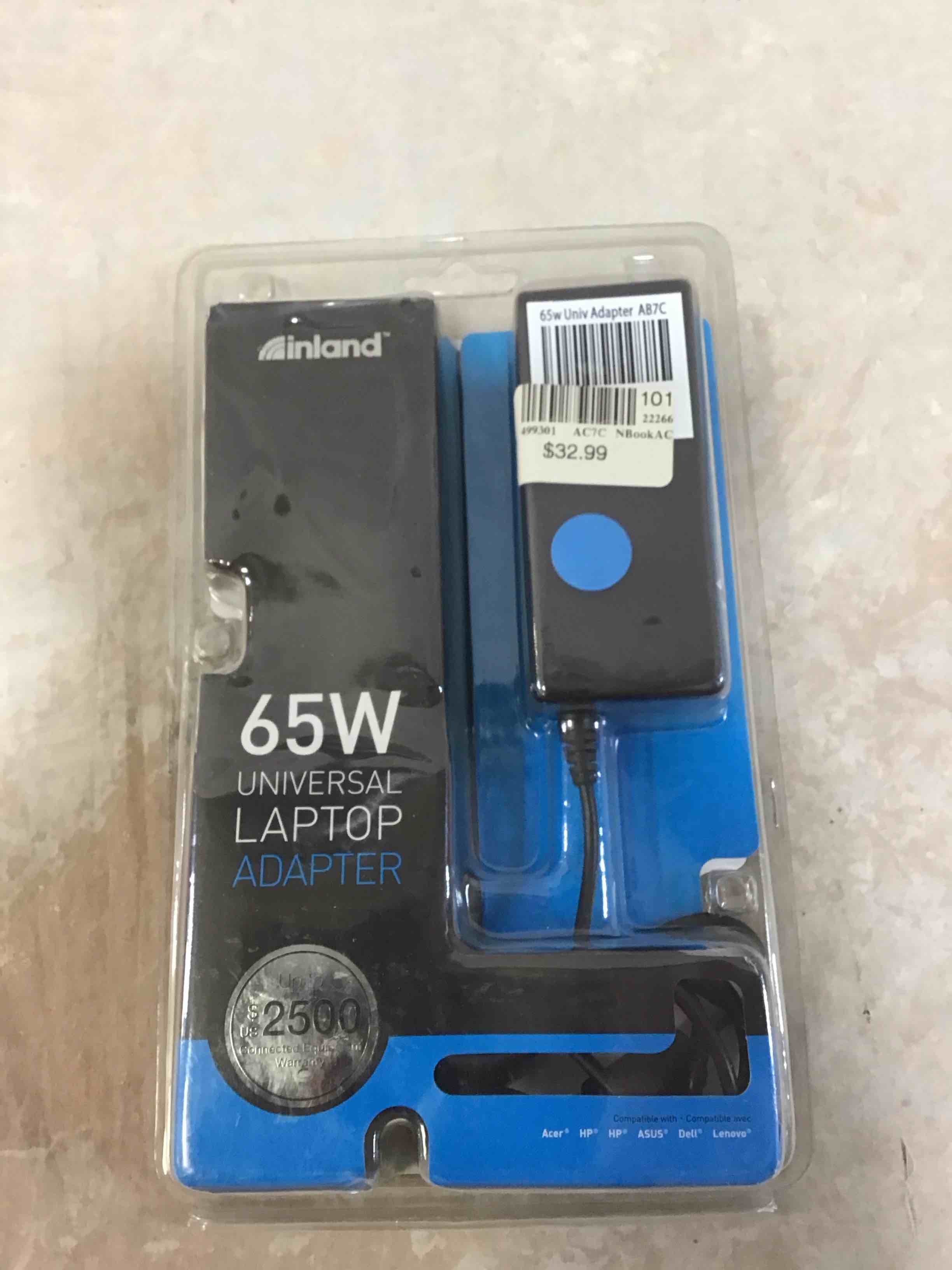 inland 65w universal laptop adapter 