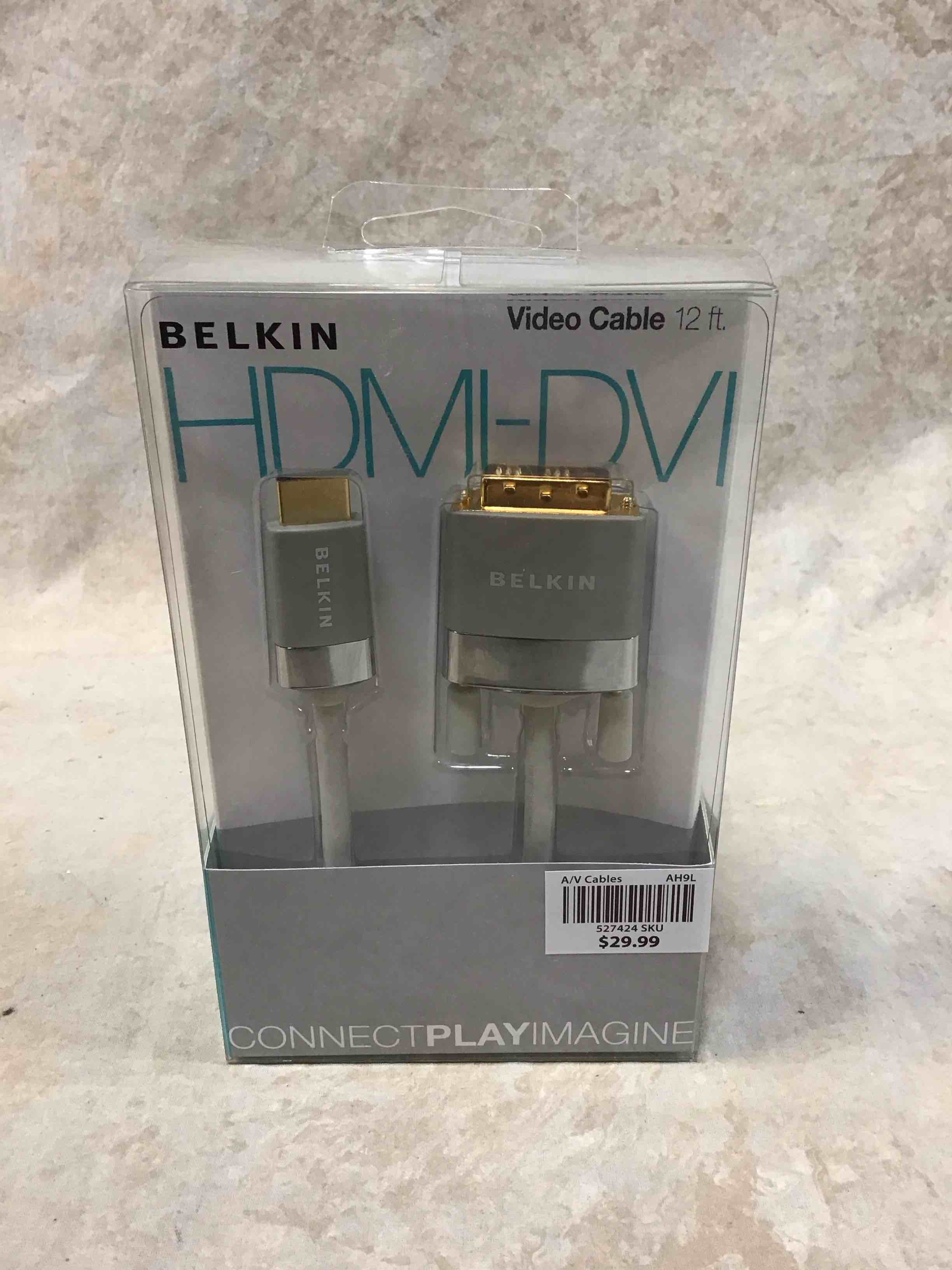 Condition photo showing New/Like New for belkin av22401-12-wht hdmi to dvi-d cable adapter