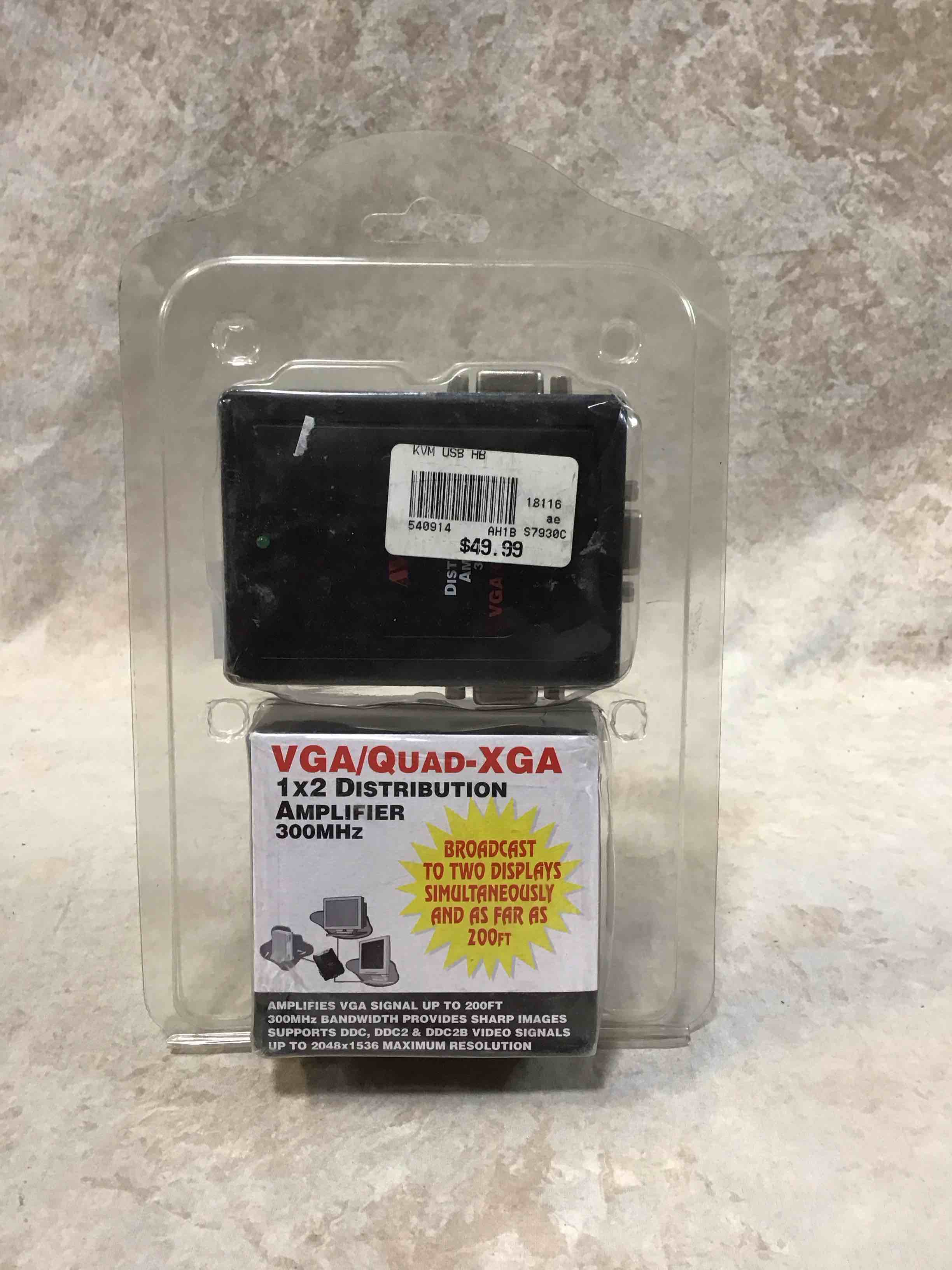 Condition photo showing New/Like New for qvs msv12c 1 x 2 vga/qxga compact video distribution amplifier