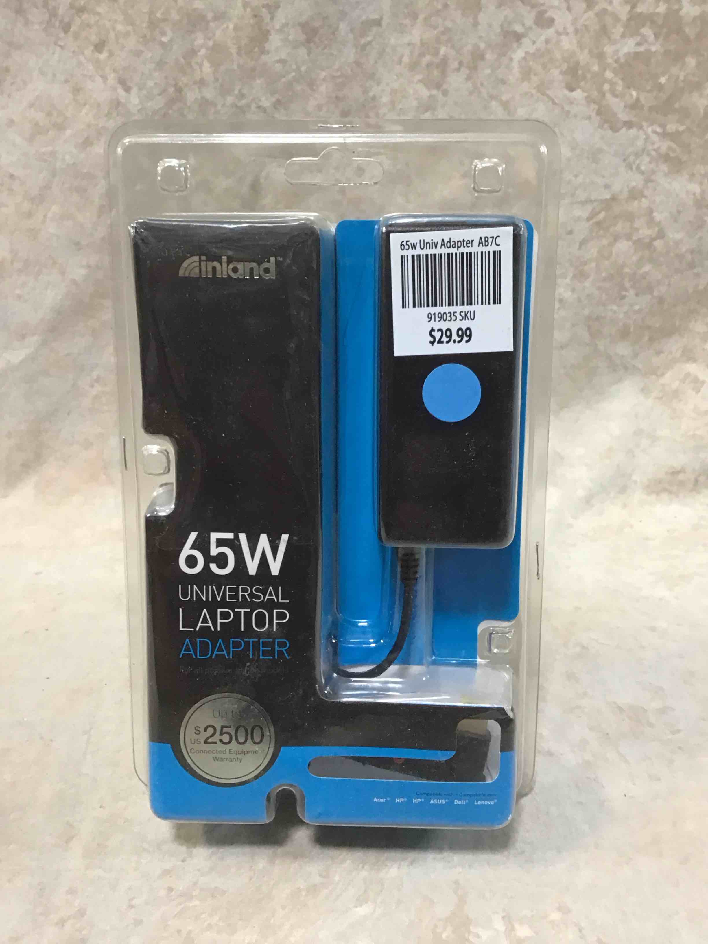 Condition photo showing New/Like New for inland 65w universal laptop adapter