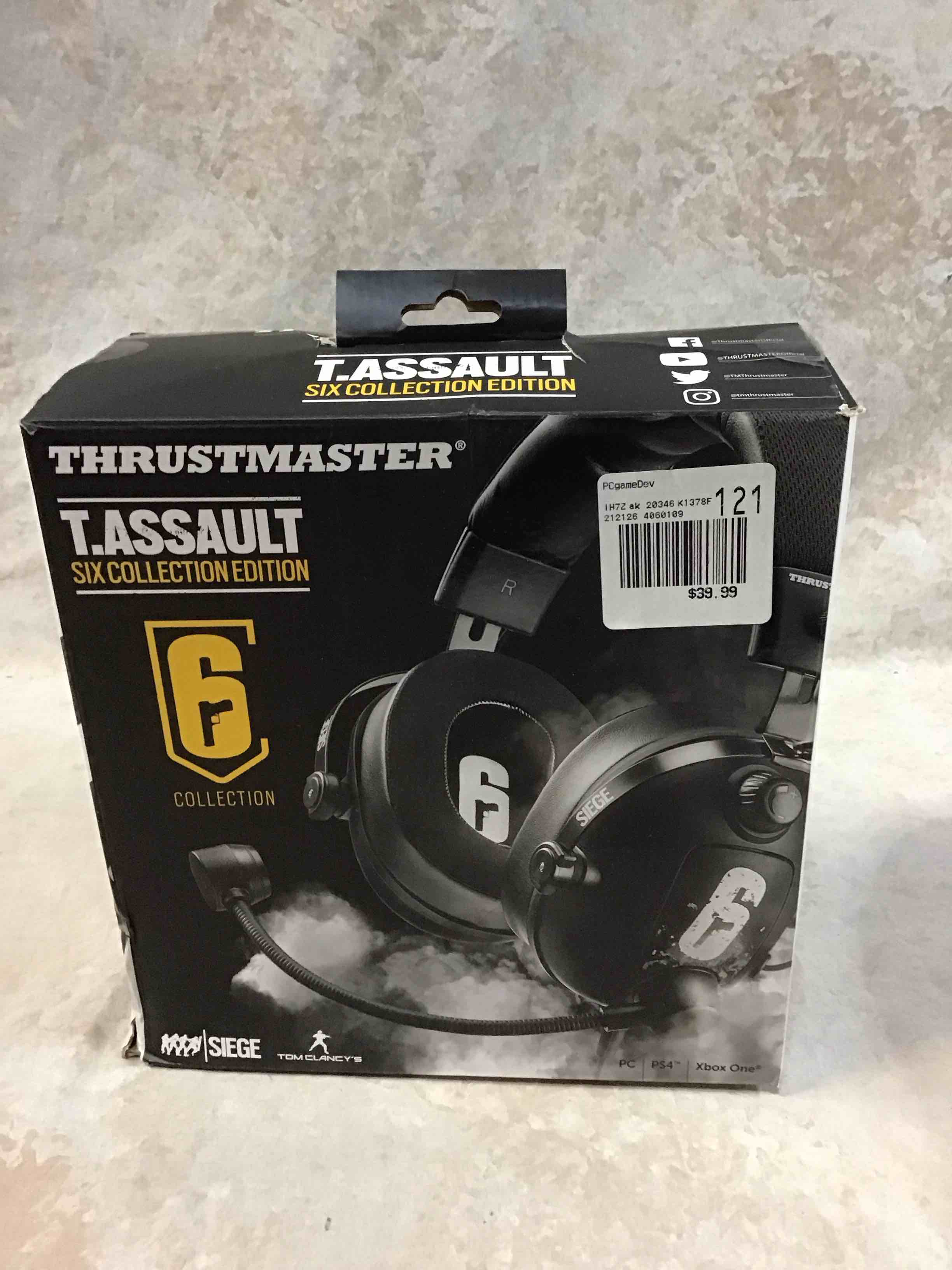 Condition photo showing Good Condition for thrustmaster t.assault rainbow six collection edition gaming headset black. includes free dts headphone:x!