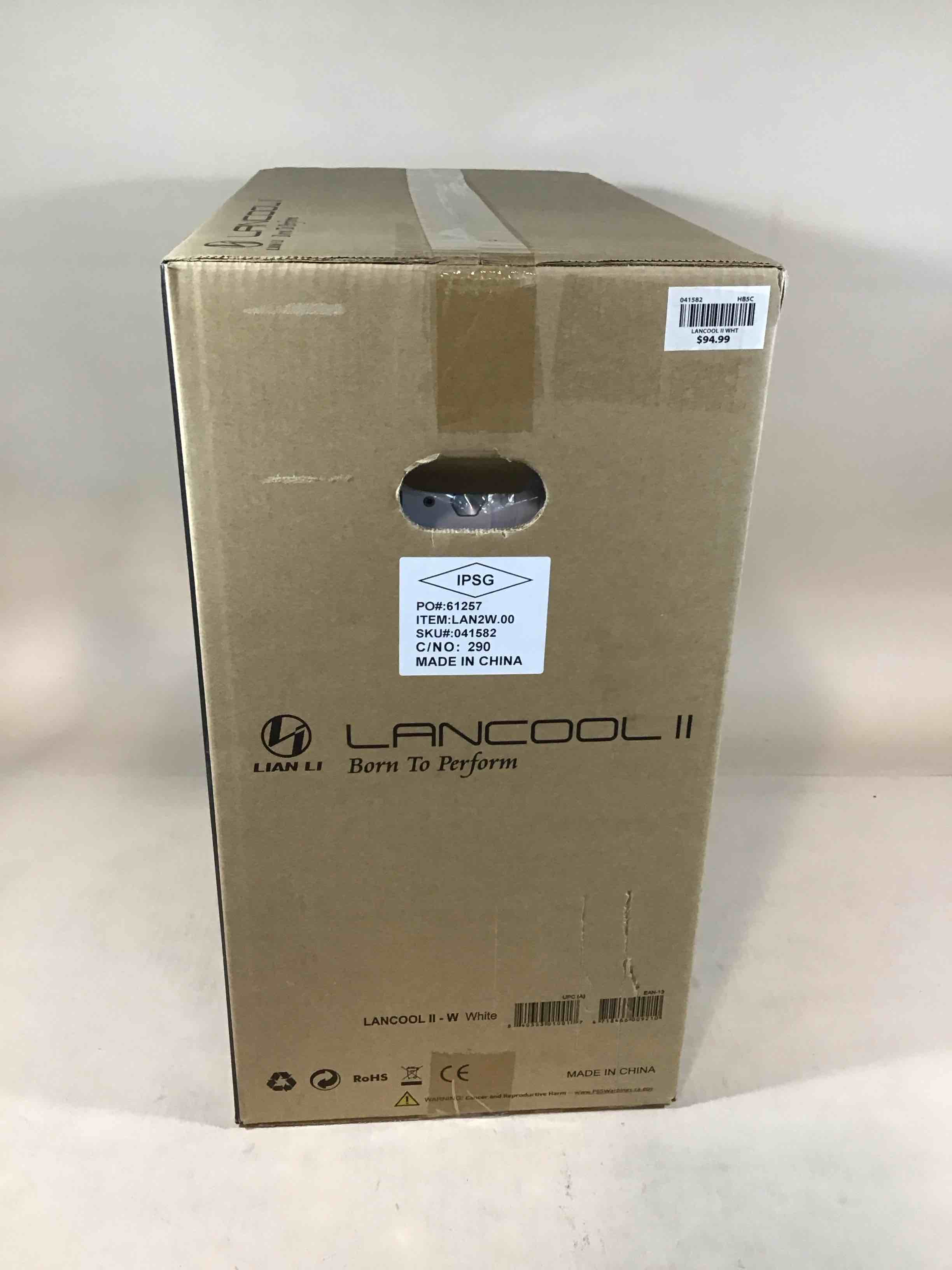 Condition photo showing New/Like New for lancool ii - w - tower - extended atx - windowed side panel (tempered glass) - no power supply - white - usb/audio