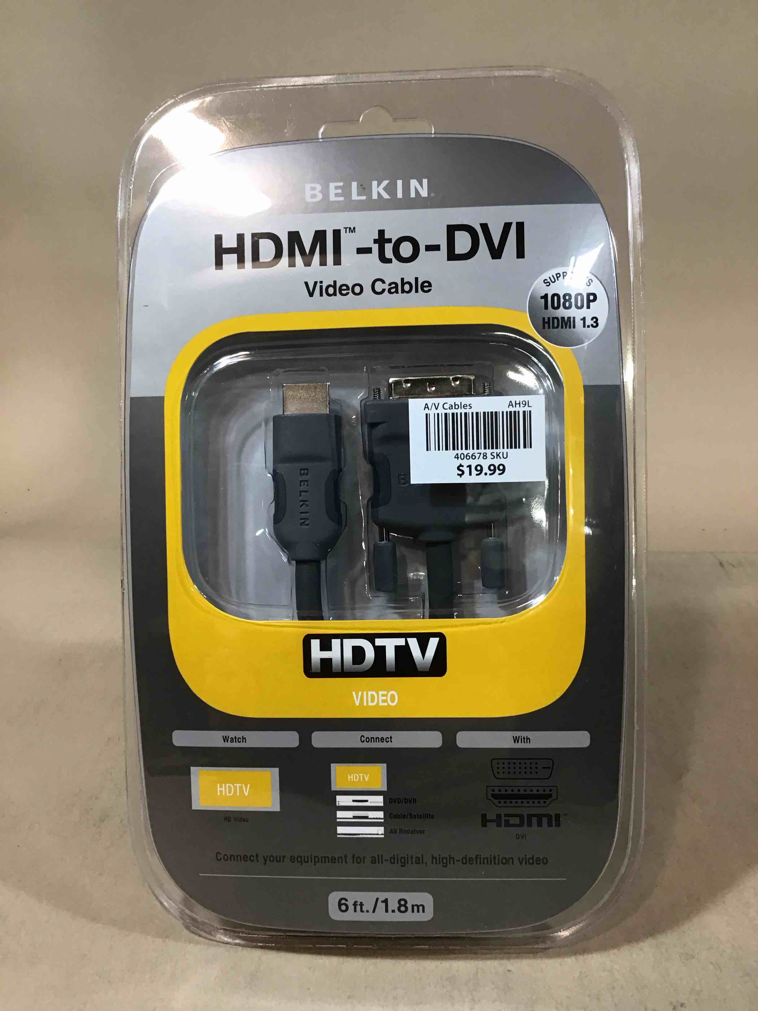 Condition photo showing New/Like New for belkin hdmi to dvi-d cable