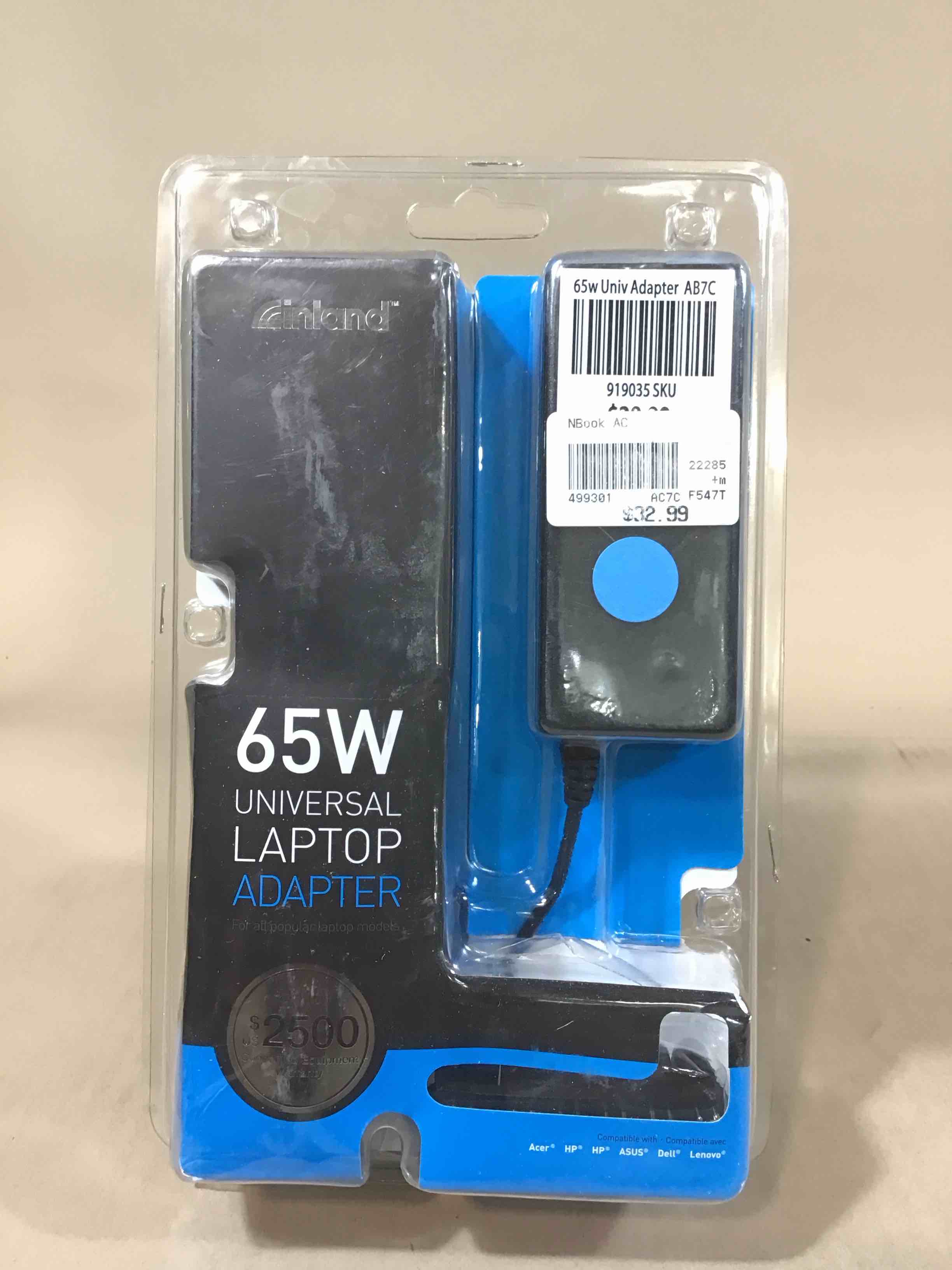 Condition photo showing Good Condition for inland 65w universal laptop adapter