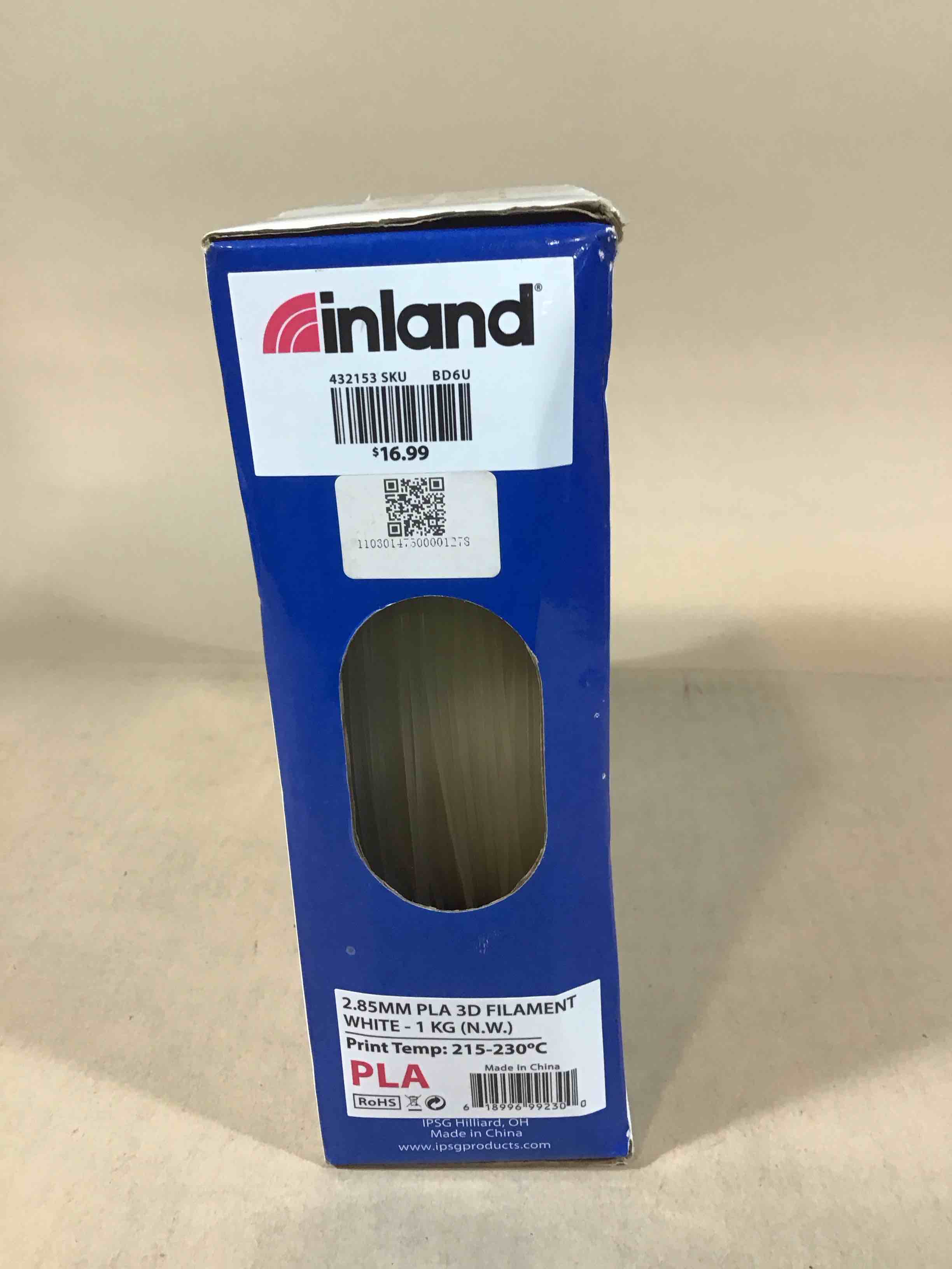 Condition photo showing Good Condition for inland 3mm white pla 3d printer filament - 1kg spool (2.2 lbs)