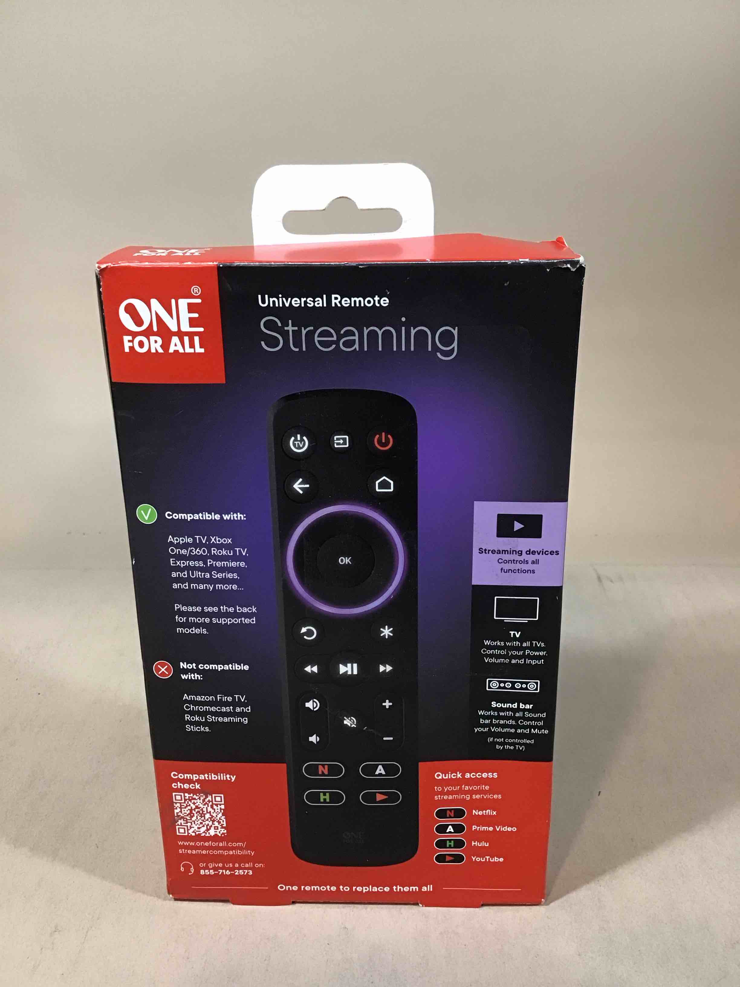 one for all - streamer remote - black
